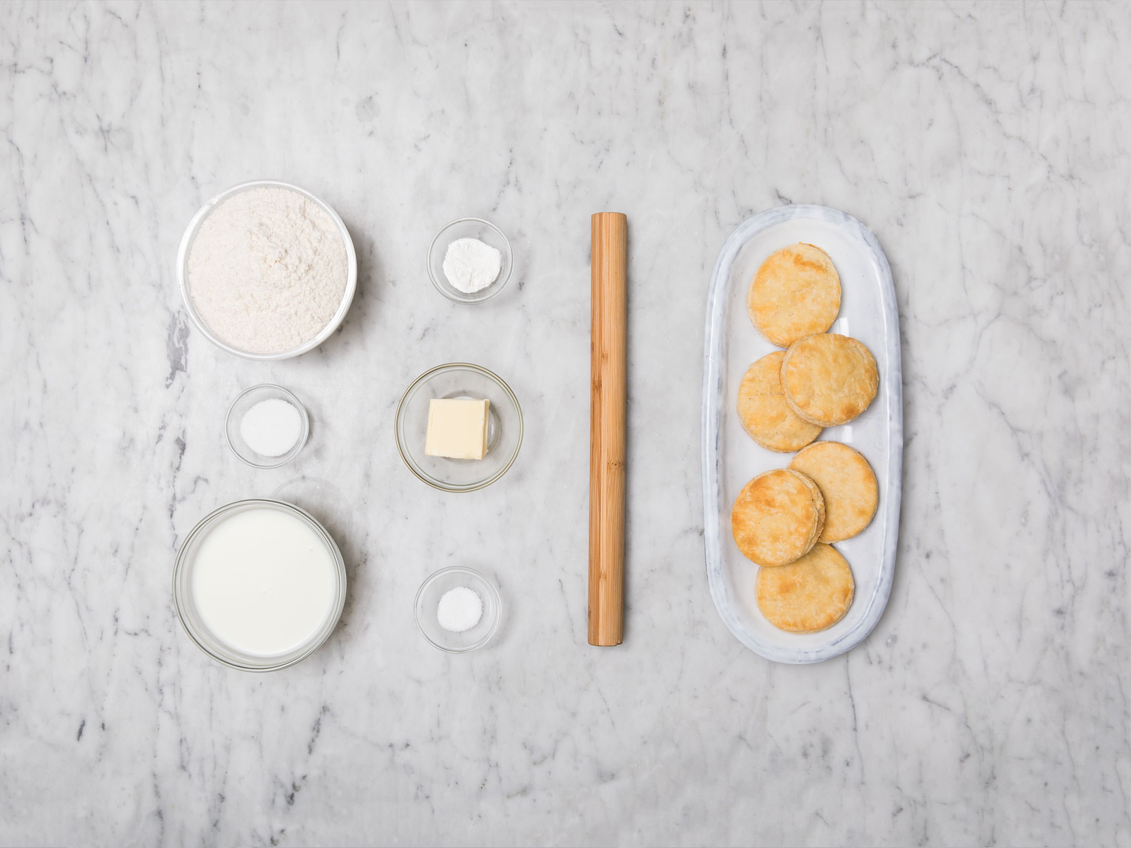 Hausgemachte amerikanische Buttermilch-Biscuits