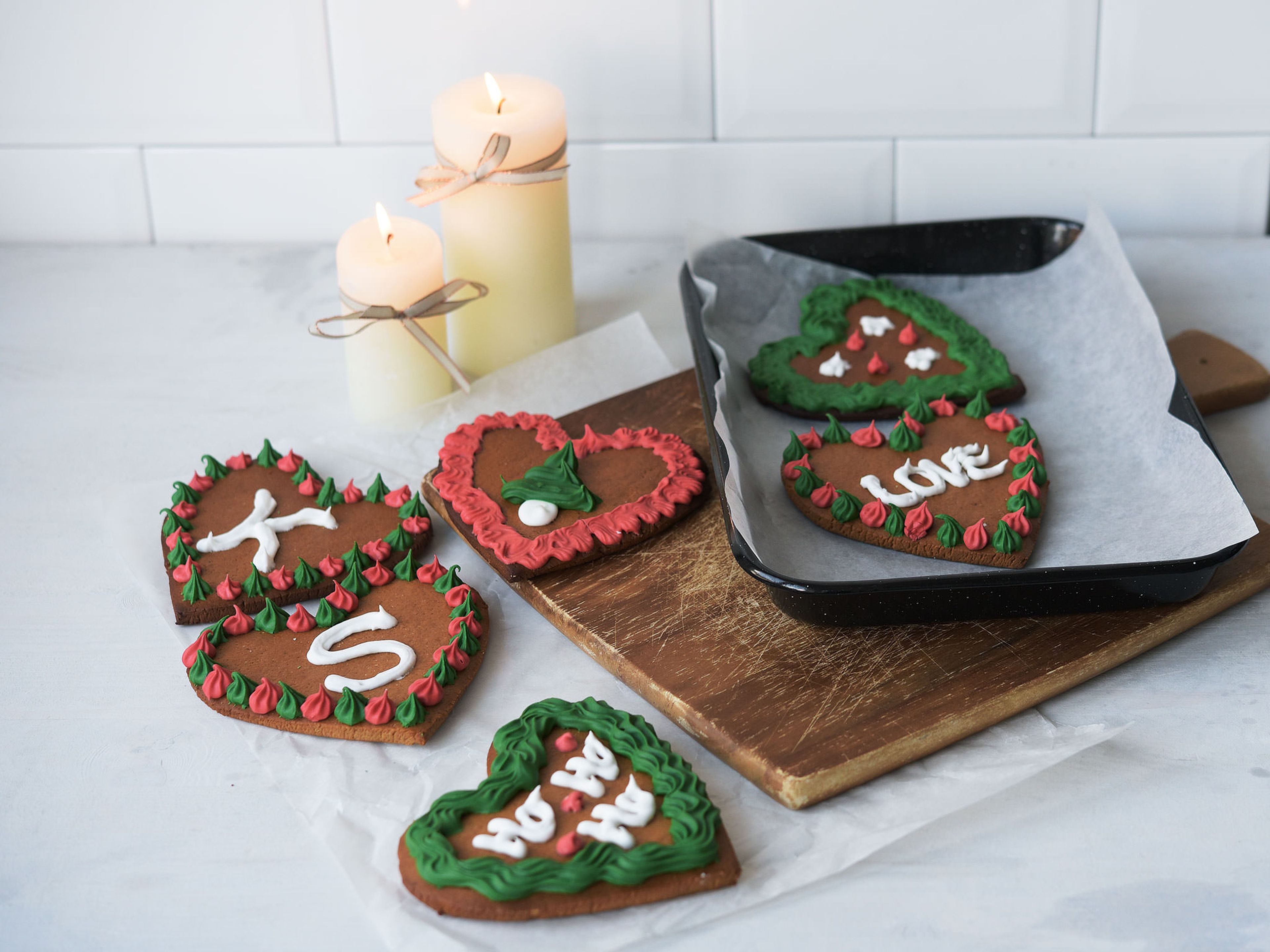 DIY gingerbread hearts