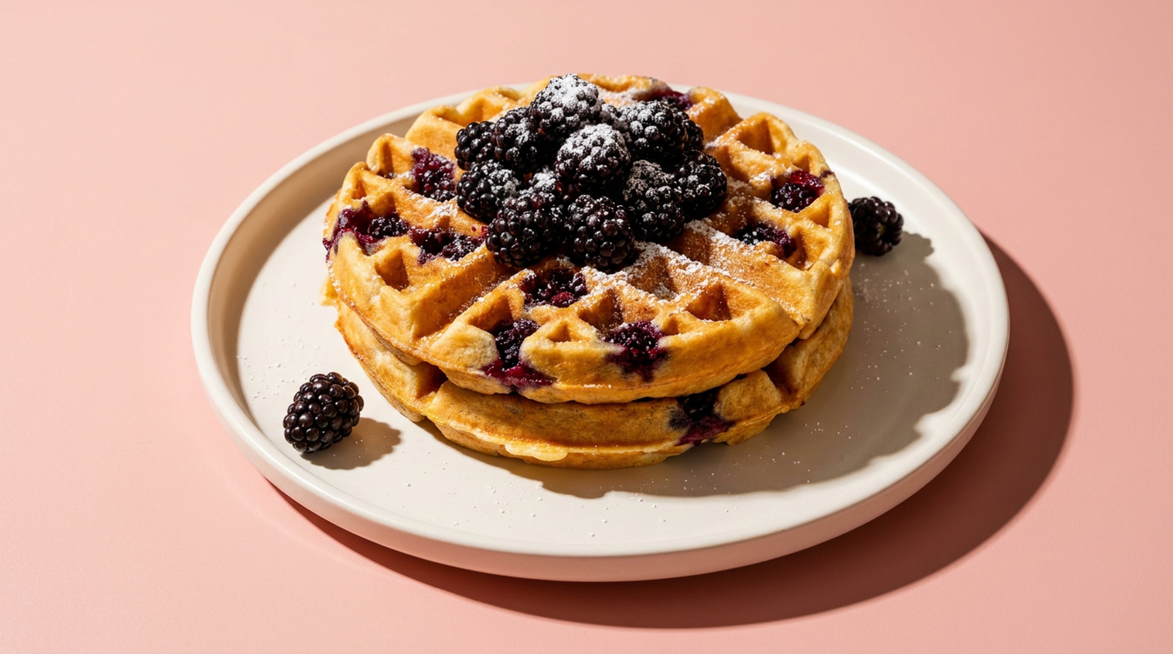 Saftige Brombeer-Waffeln für sonnige Nachmittage