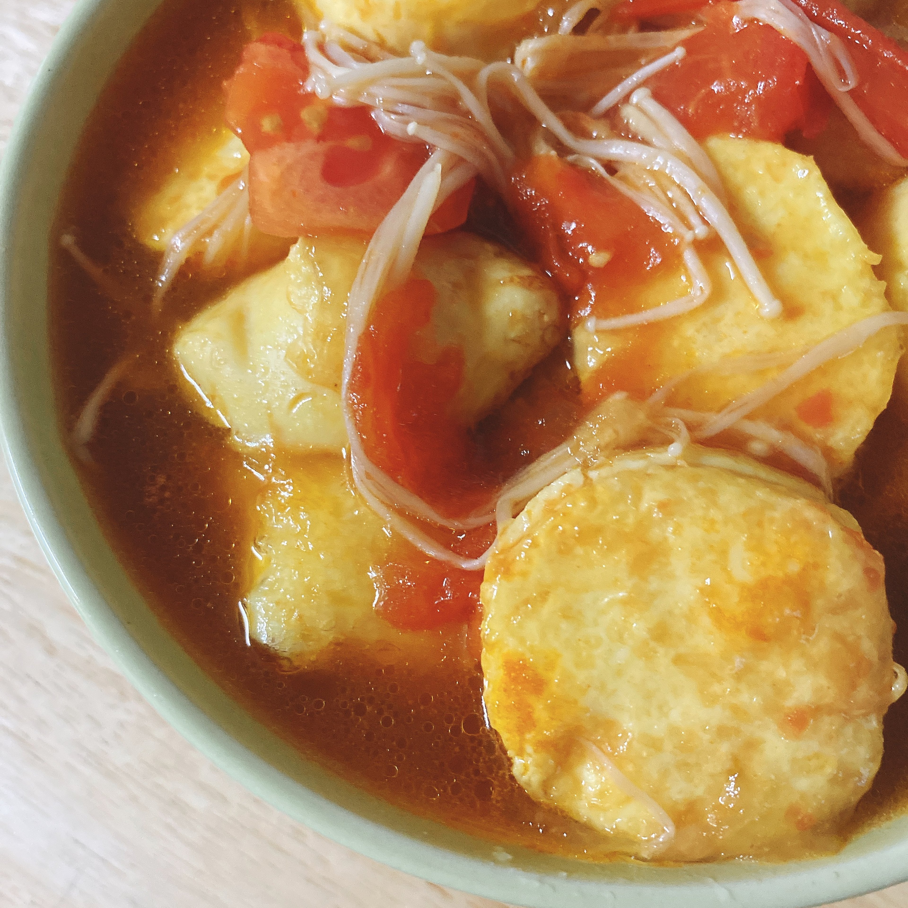 Japanese Tofu with Enoki Mushroom金针菇日本豆腐