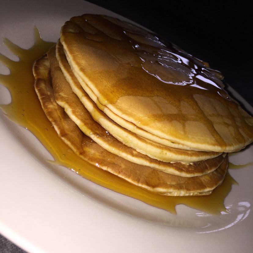 Pancakes. The thick kind we know and love.