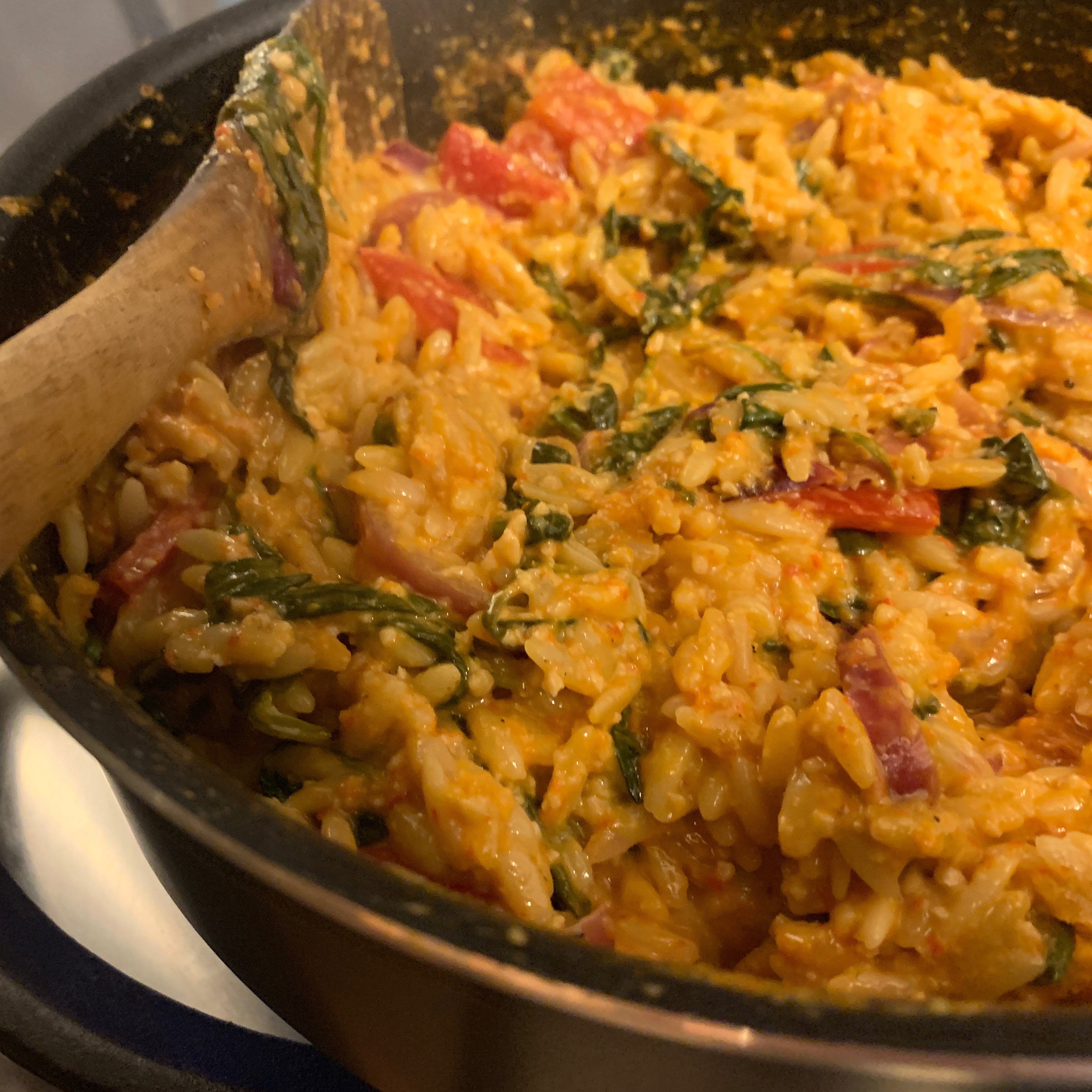 Roasted Red Pepper Orzo