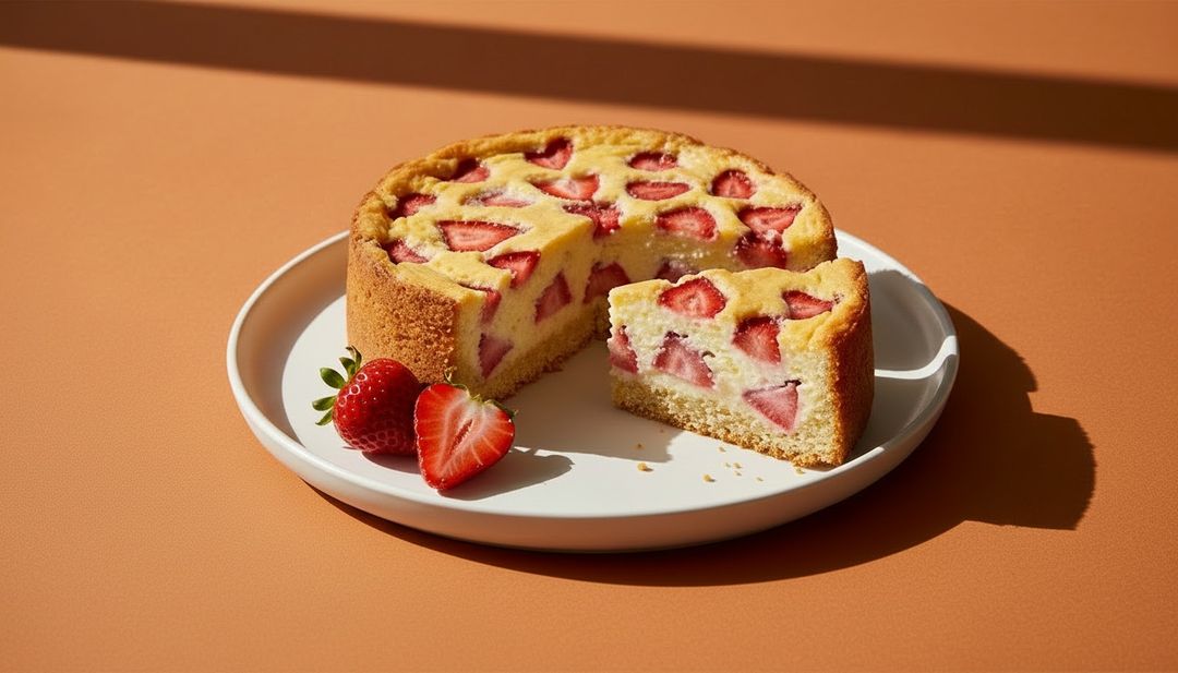 Schneller Erdbeerkuchen aus der Heißluftfritteuse