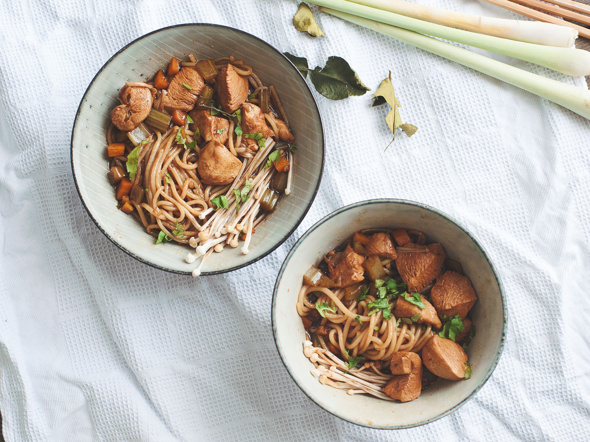 Thai chicken noodle soup | Recipe | Kitchen Stories