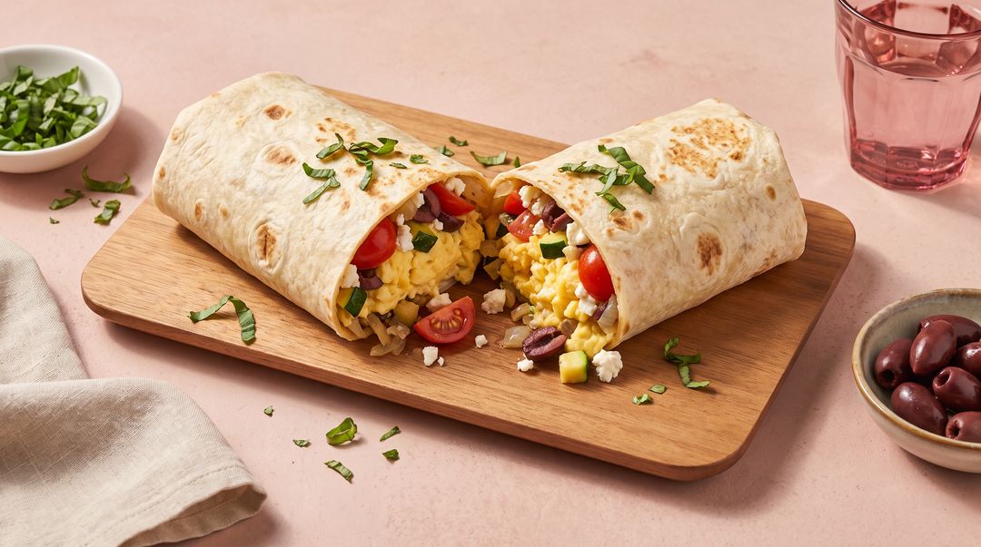 Mediterrane Rührei-Wraps für den perfekten Start in den Tag