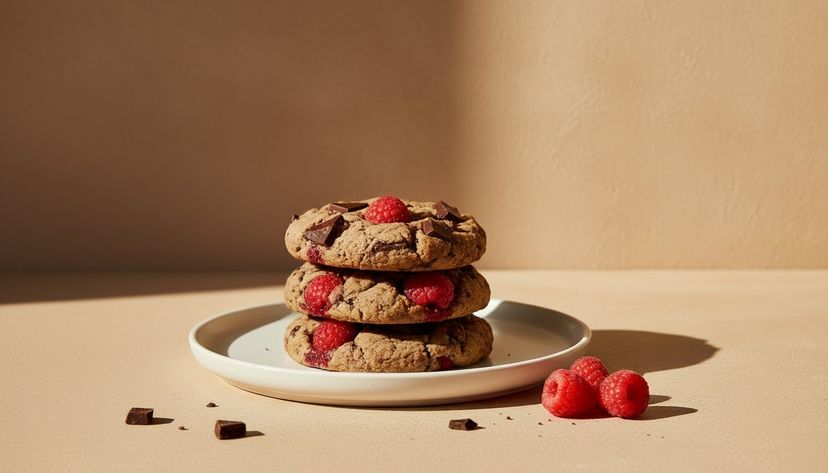 Zum Wegknabbern gut: Himbeer-Schoko-Cookies