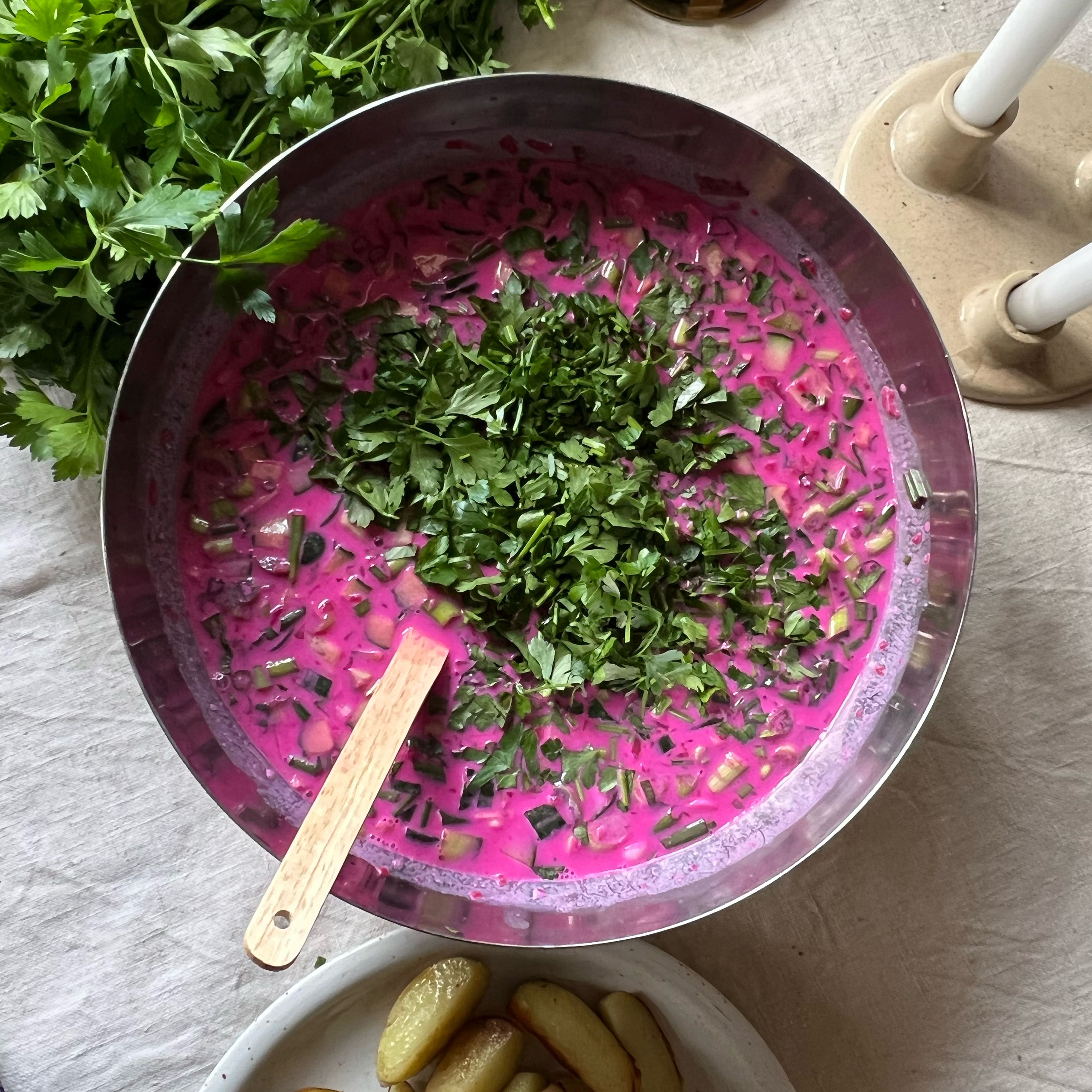 Cold beetroot summer soup