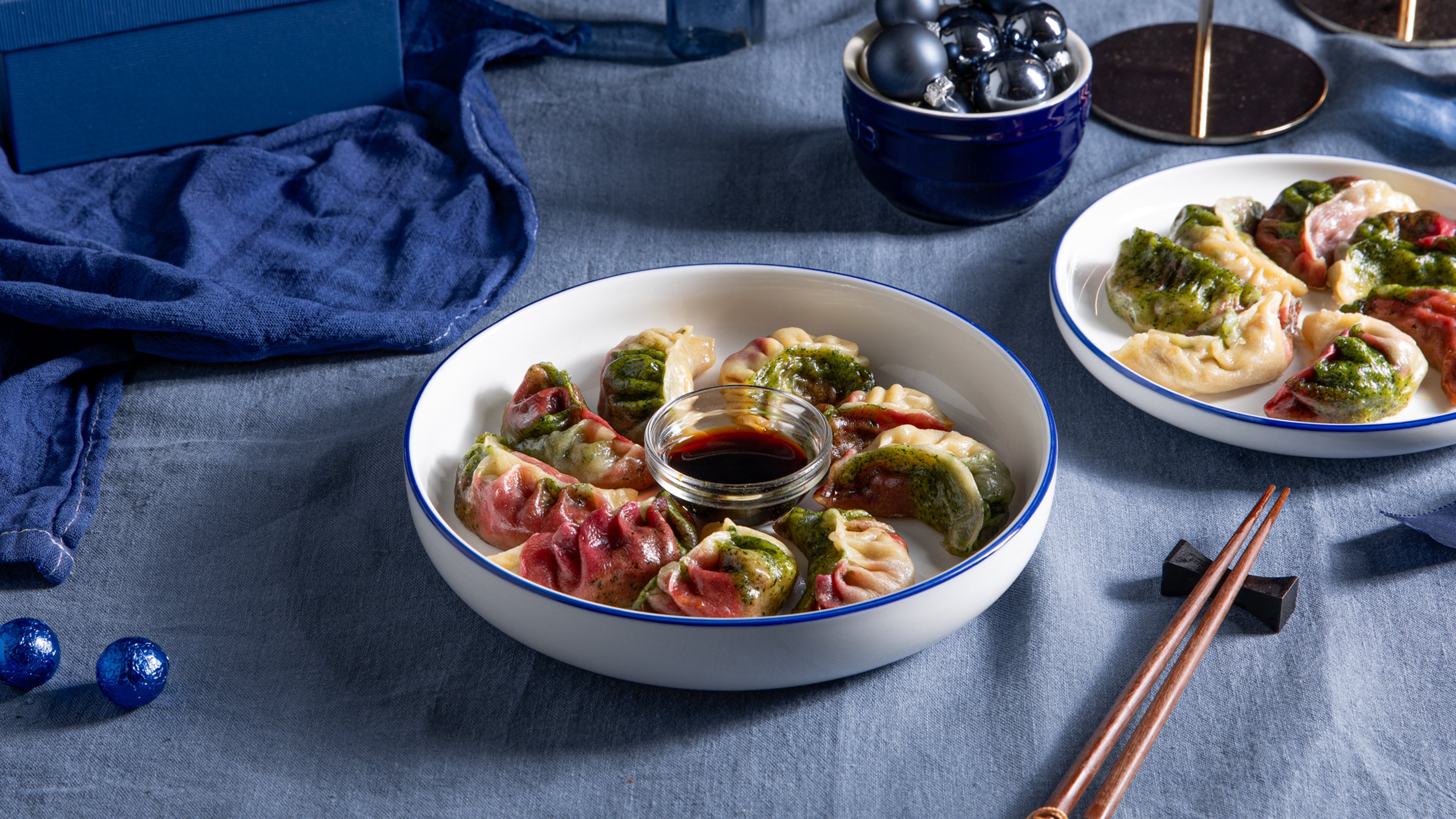 Tie-dye dumplings