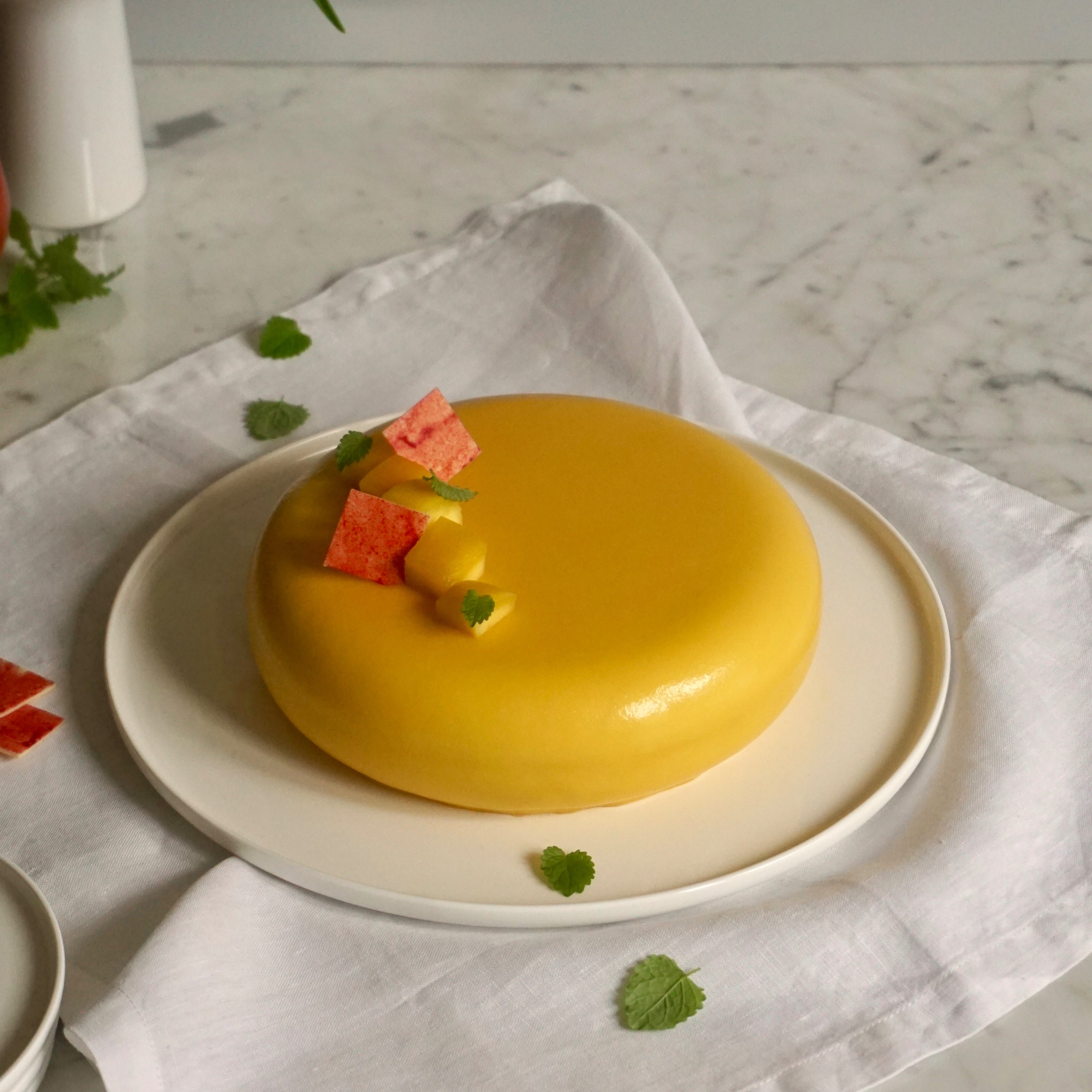 Mangotorte mit Maracuja