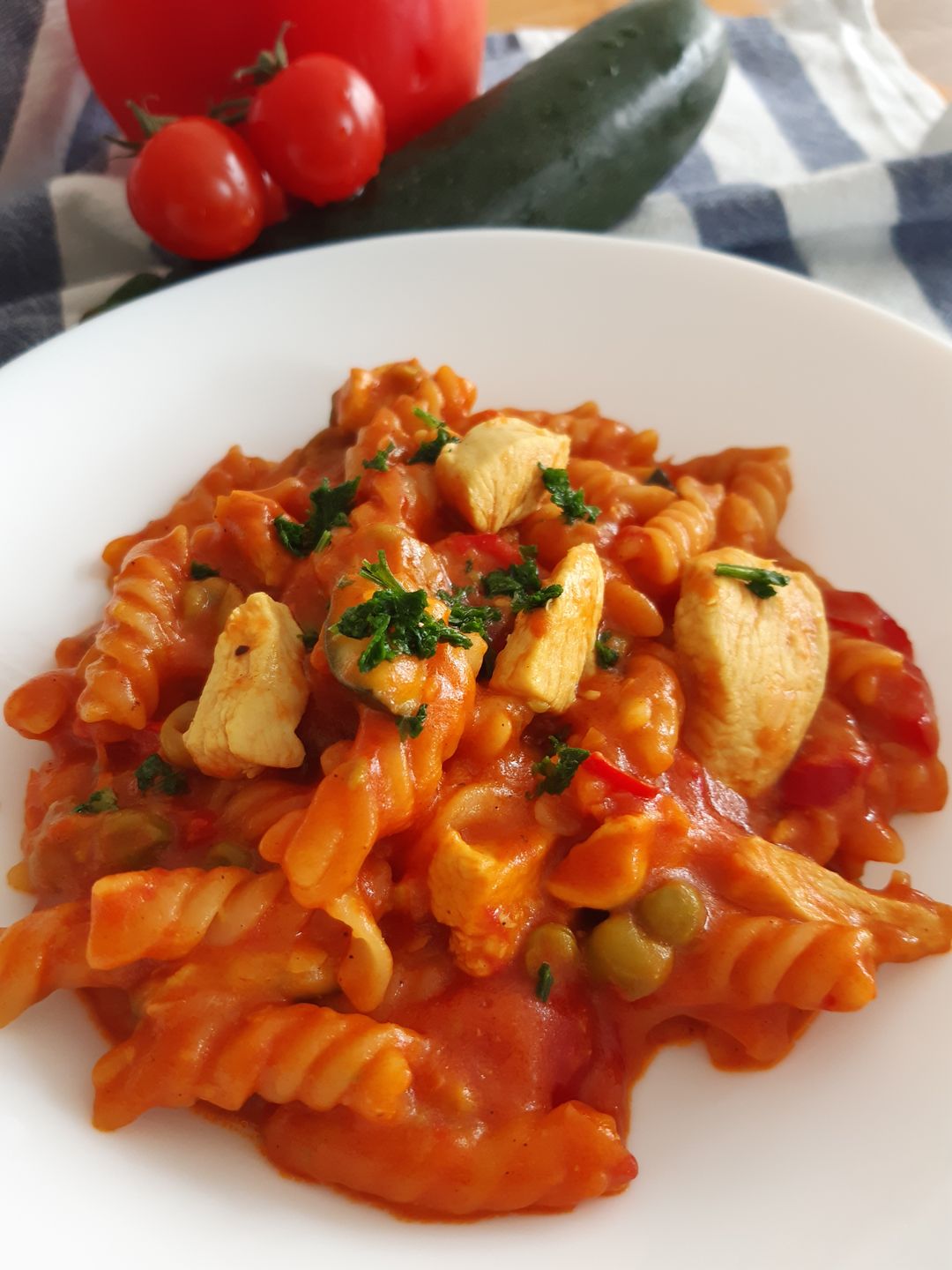 One Pot Pasta Chicken Curry aus dem Cookit