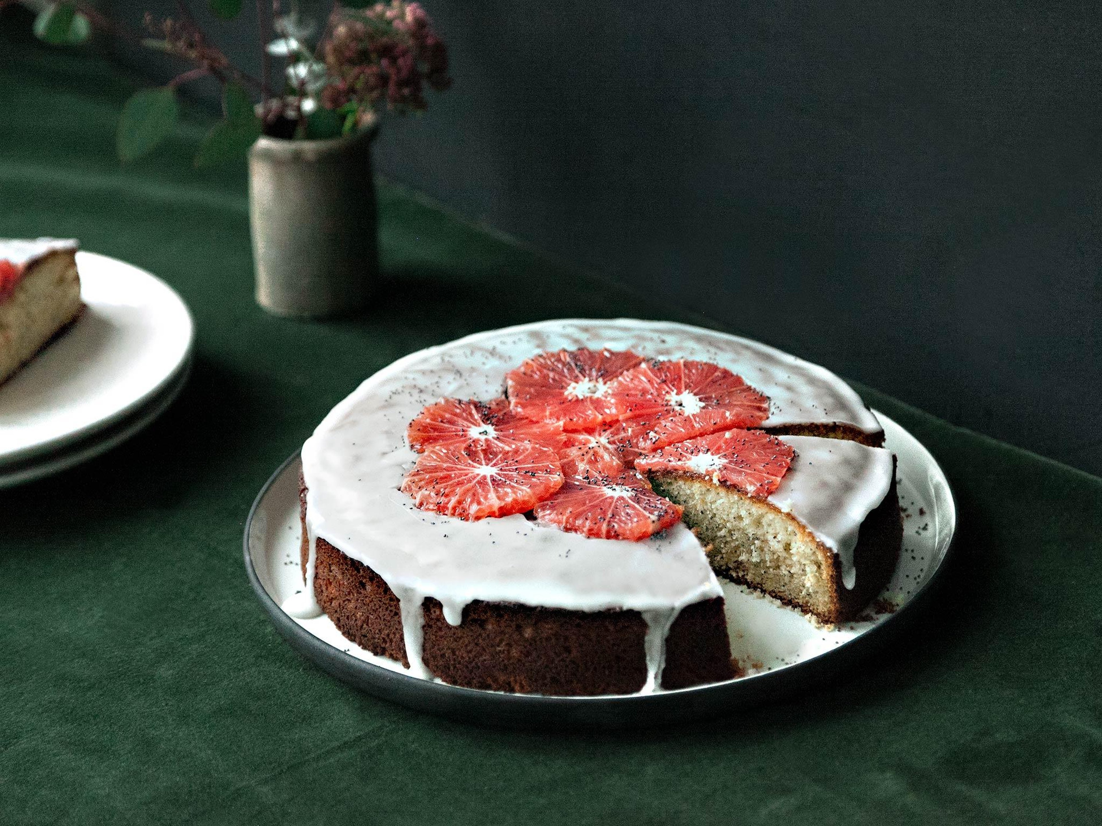 Grapefruit-Joghurt-Kuchen mit Mohn