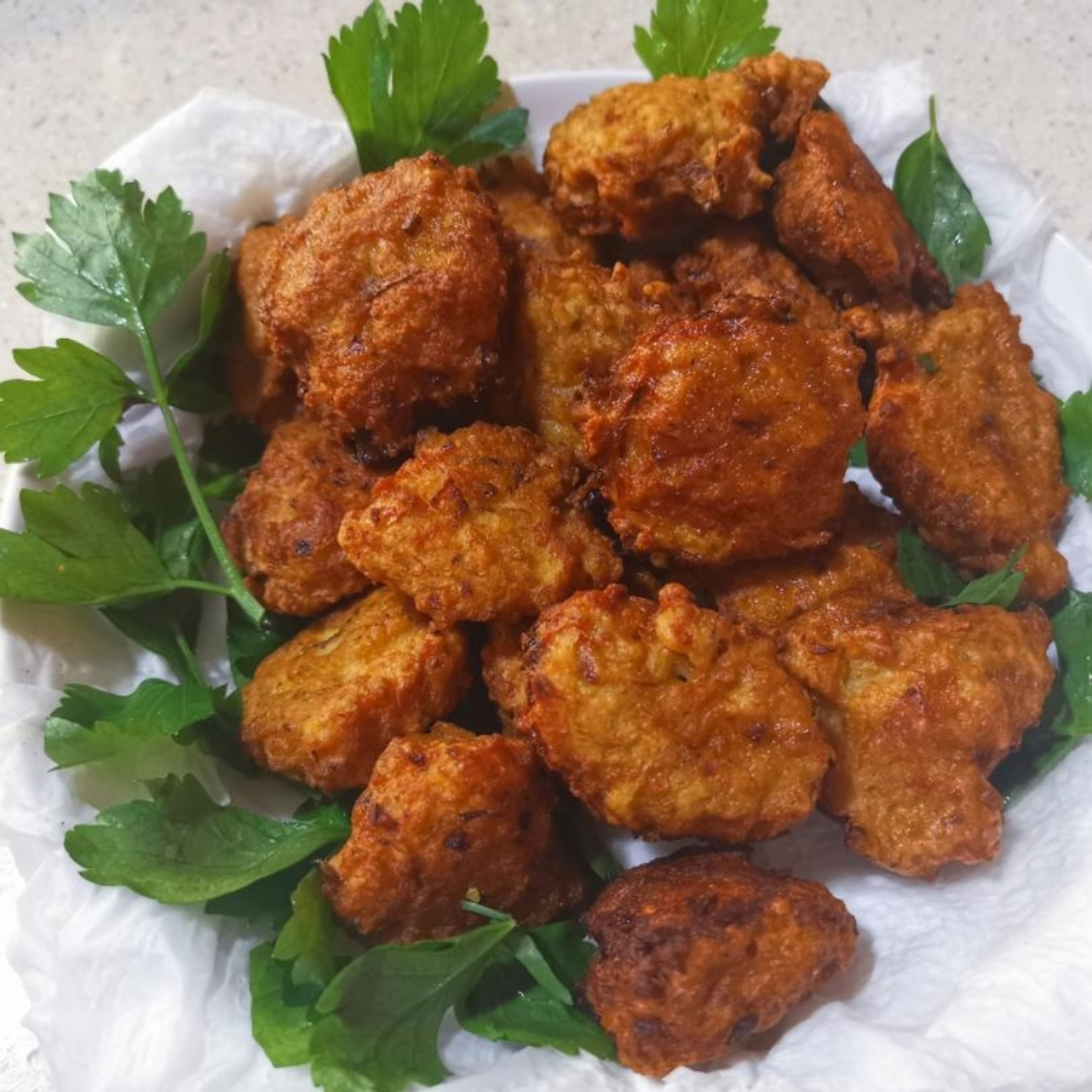 11. Garnish the fried meat ball. Ready to serve.