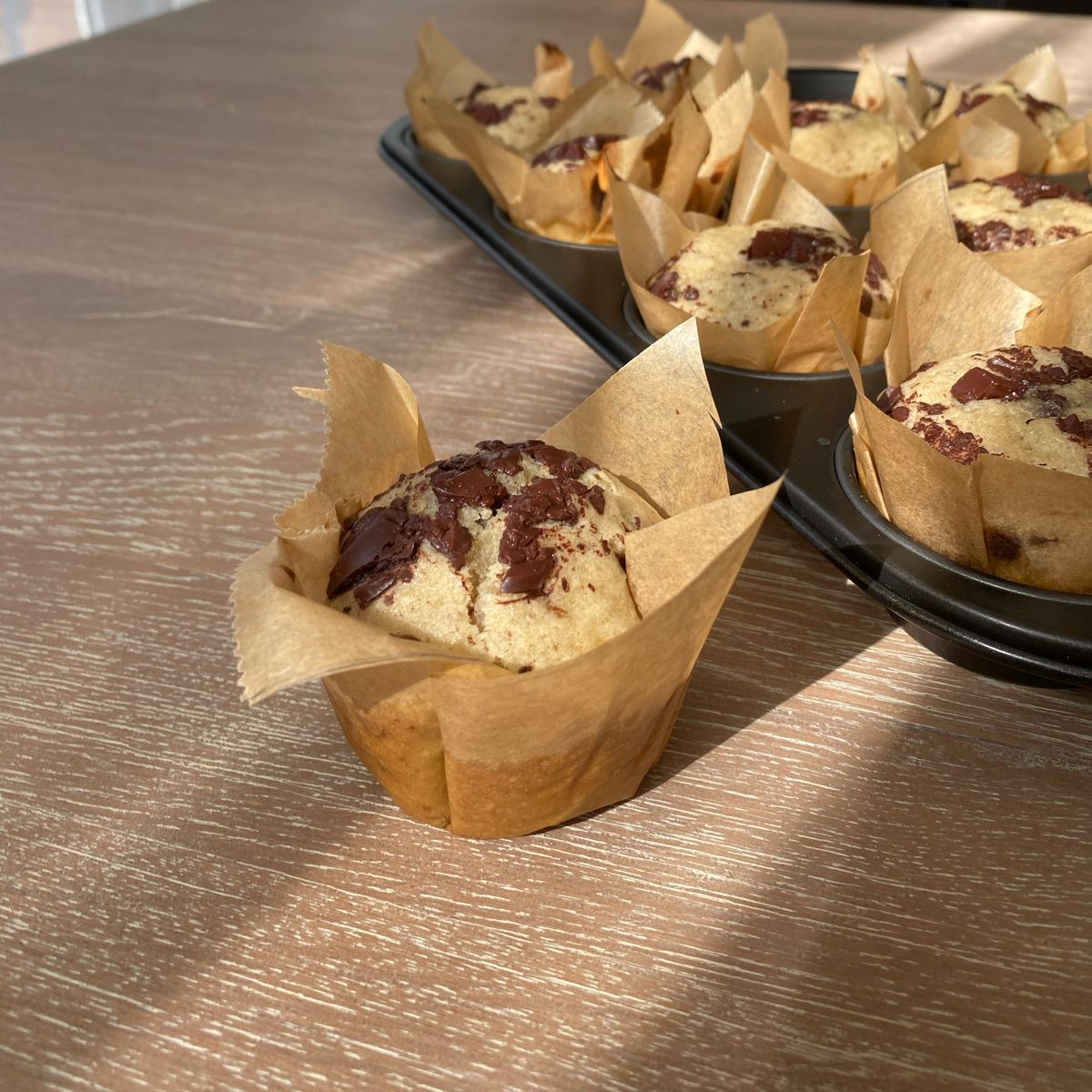 vegan Chocolate Chip Muffins | Recipe | Kitchen Stories