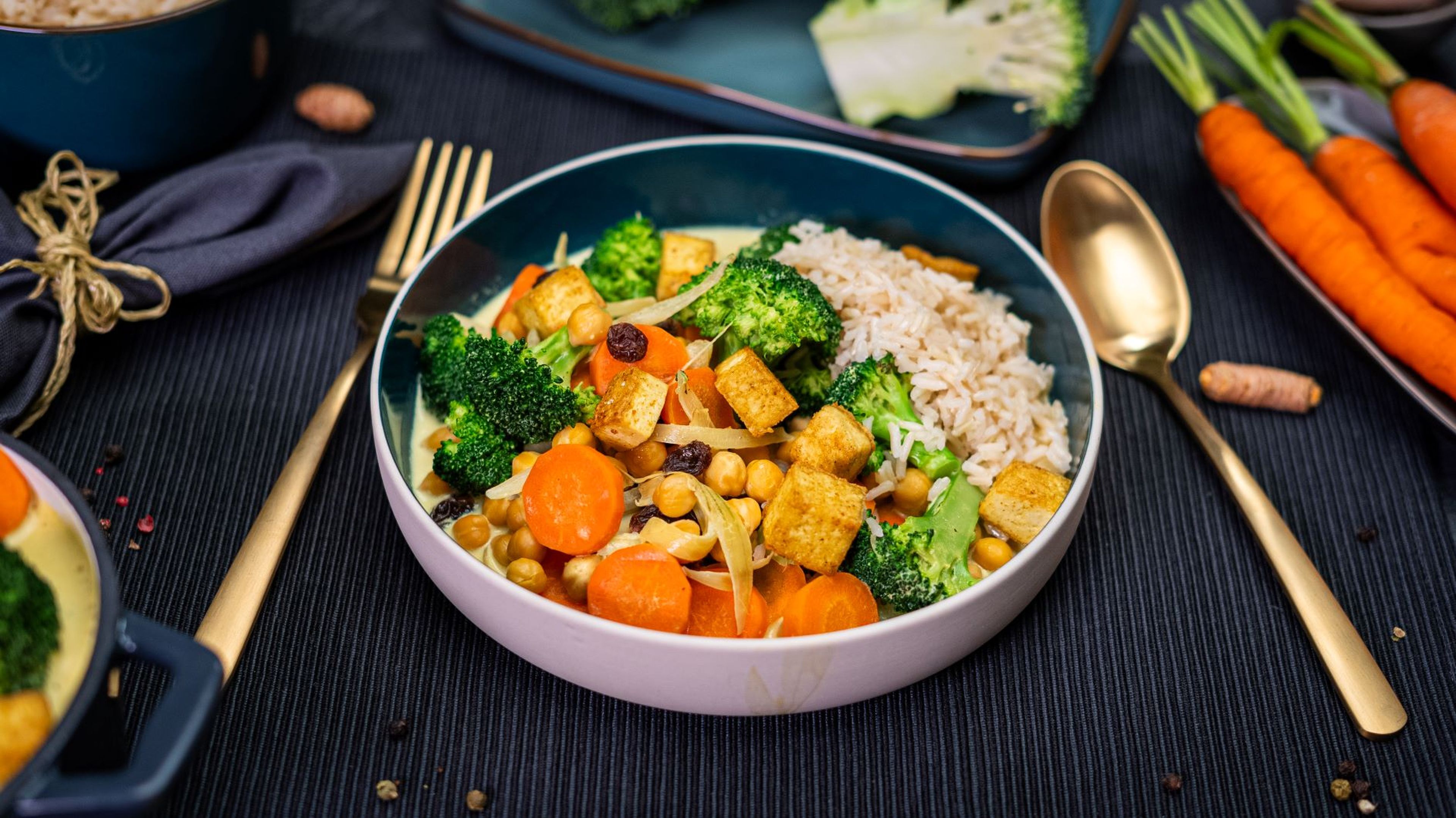 Kichererbsen-Tofu-Curry