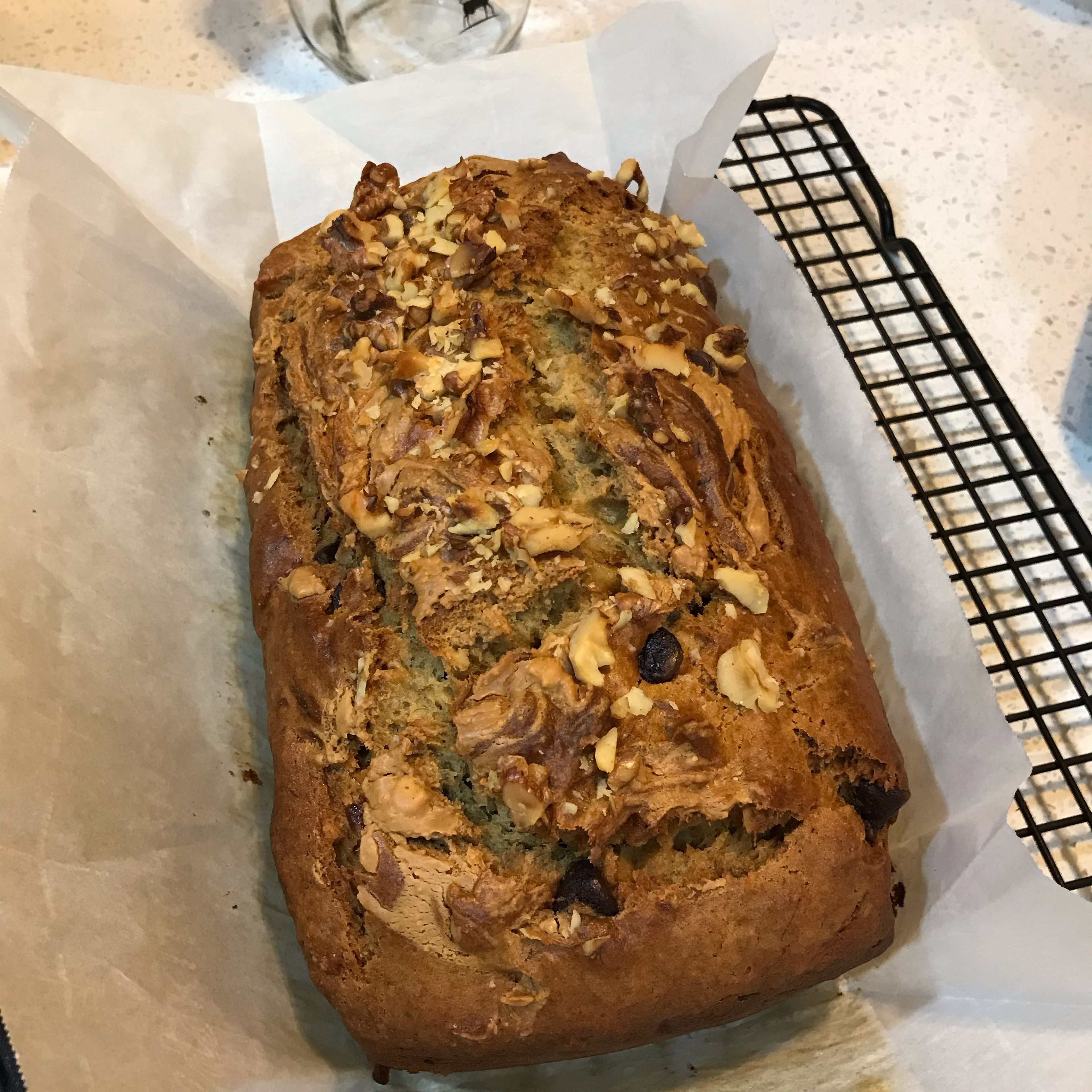 Banana Bread with Peanut Butter & Chocolate Chips