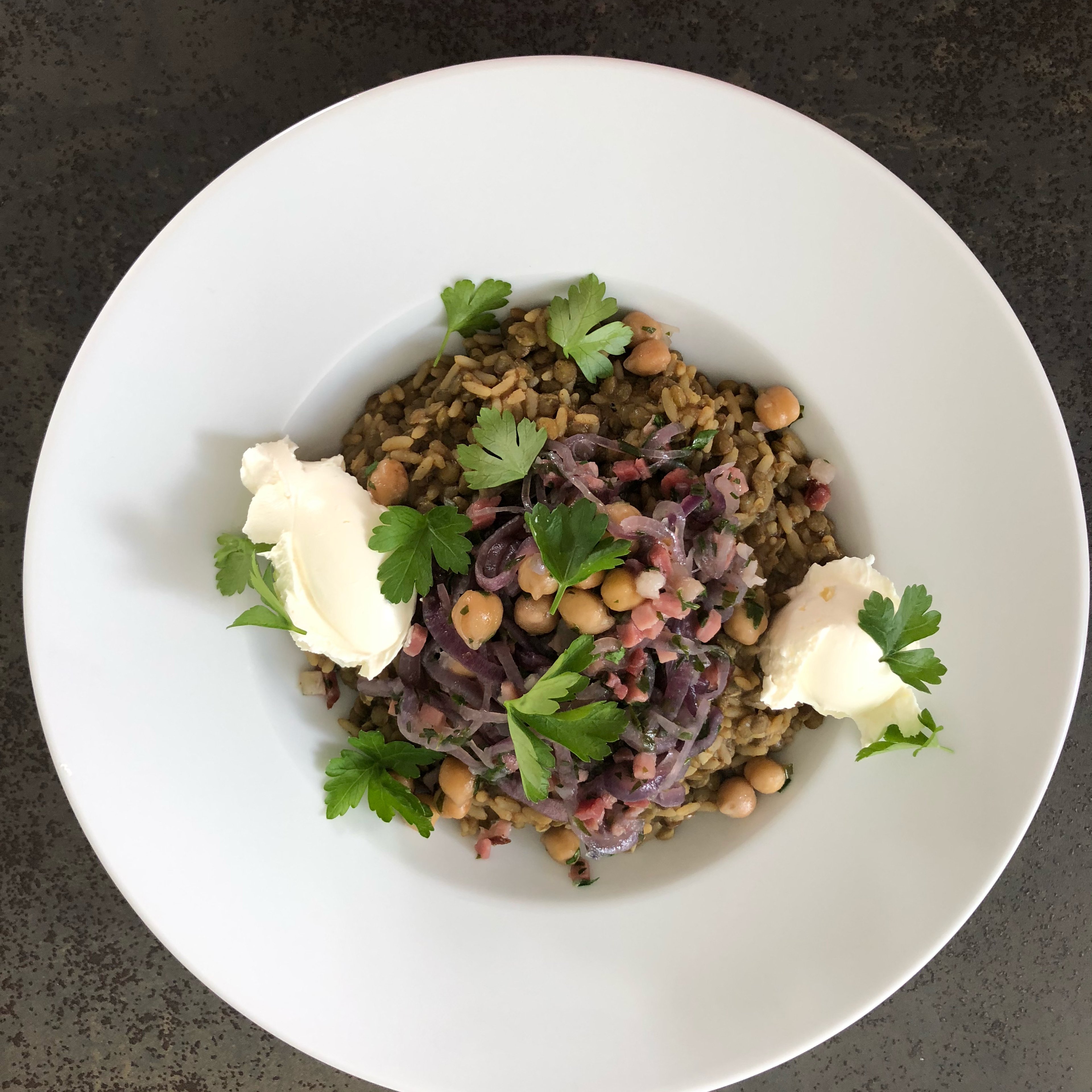 One-pot spiced lentils and rice