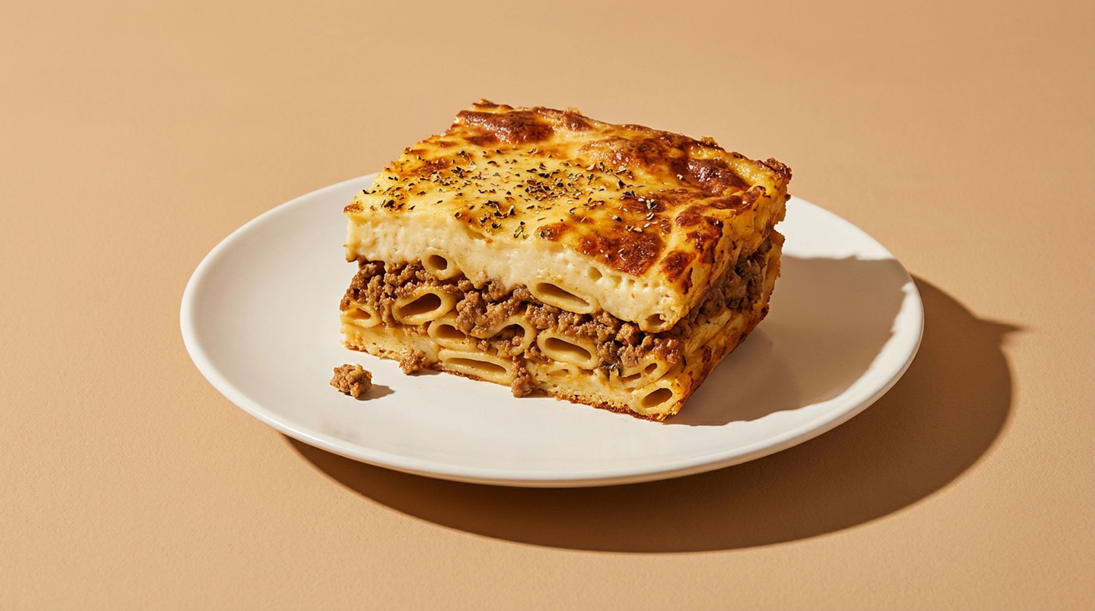Griechischer Pastitsio: Der cremige Nudelauflauf mit Hackfleisch und Béchamel