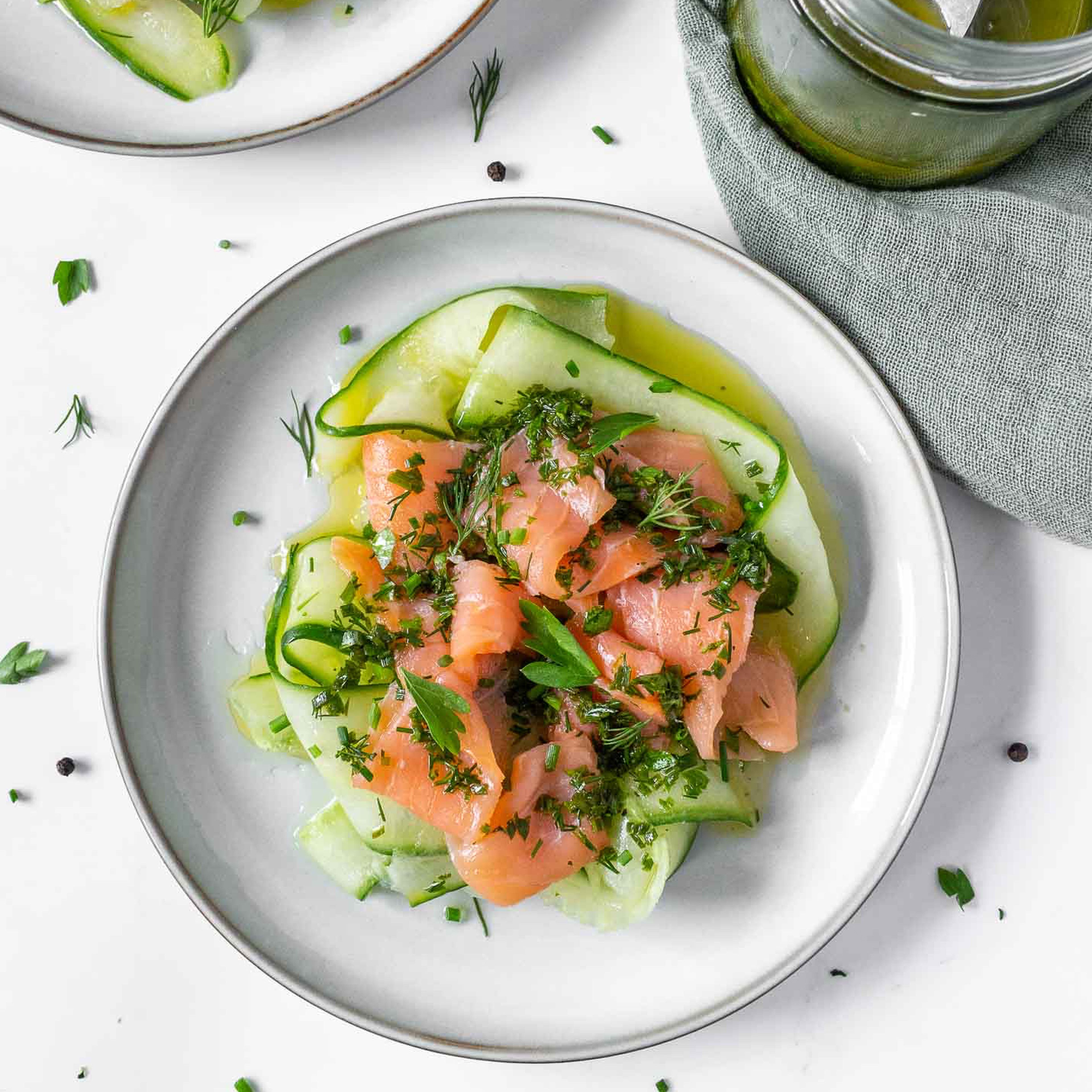 Smoked Salmon Salad with Herb Vinaigrette