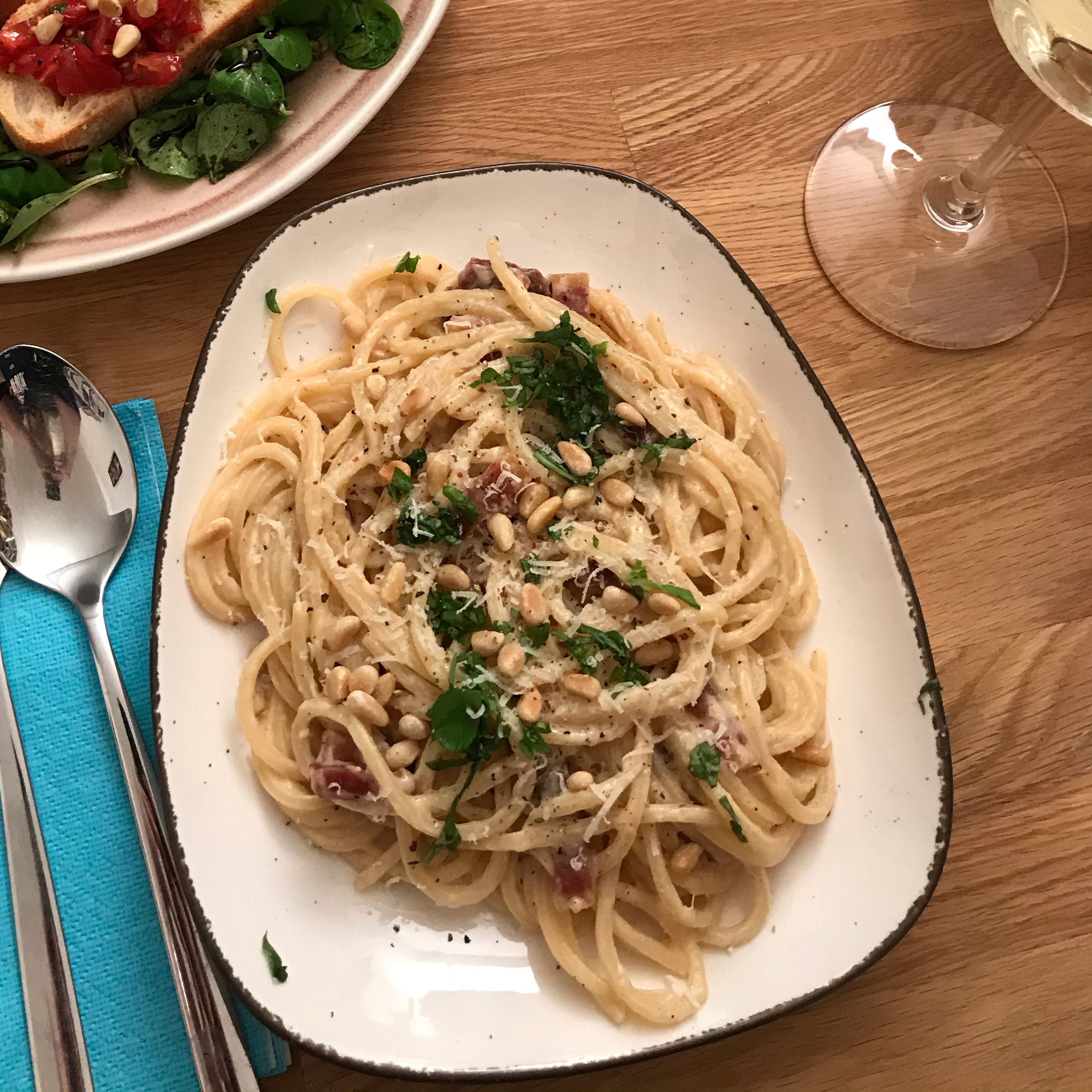 Kräuter Spaghetti Carbonara