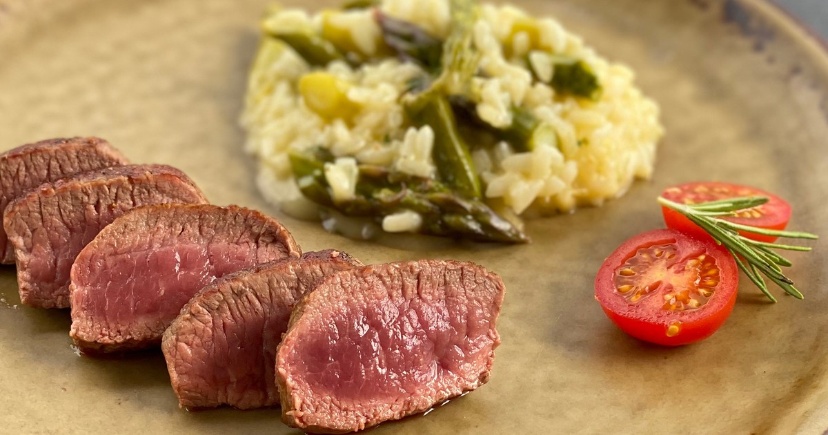 Lammfilets mit Spargelrisotto | Rezept | Kitchen Stories