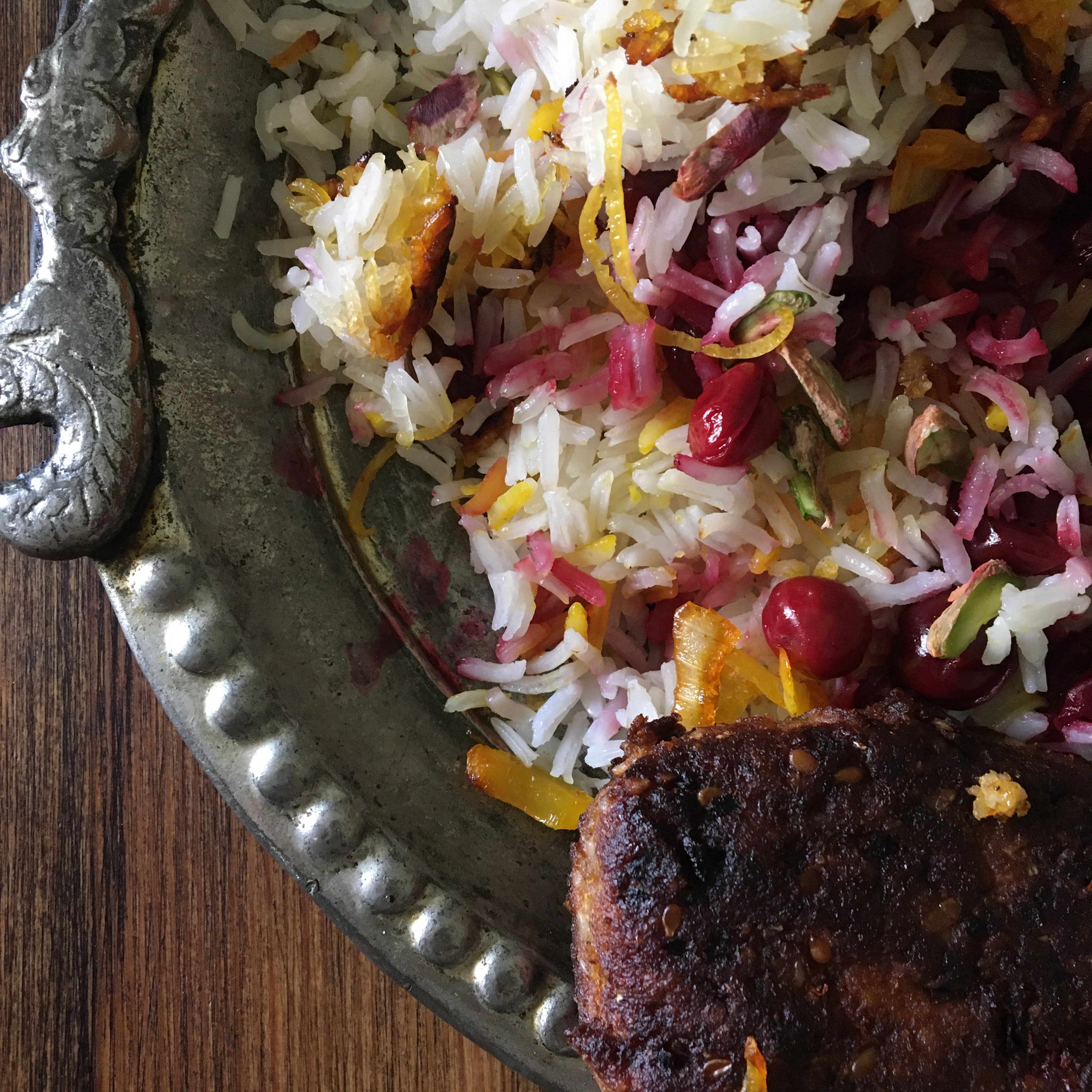 Albalou Polo (Iranian Sour Cherry Pilaf)