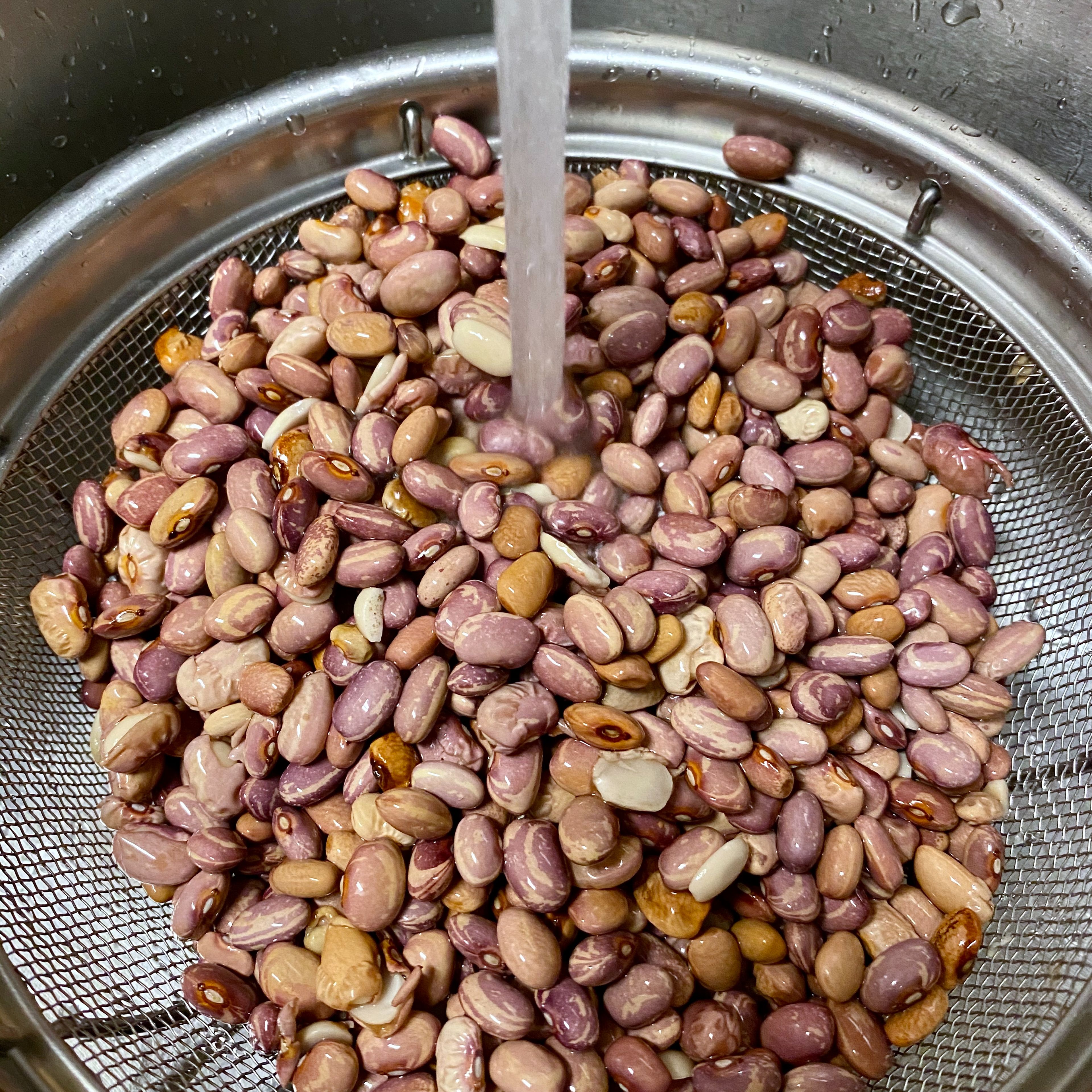 Wash your beans. Just run them under the water and gently wash/massage them to remove any dirt.