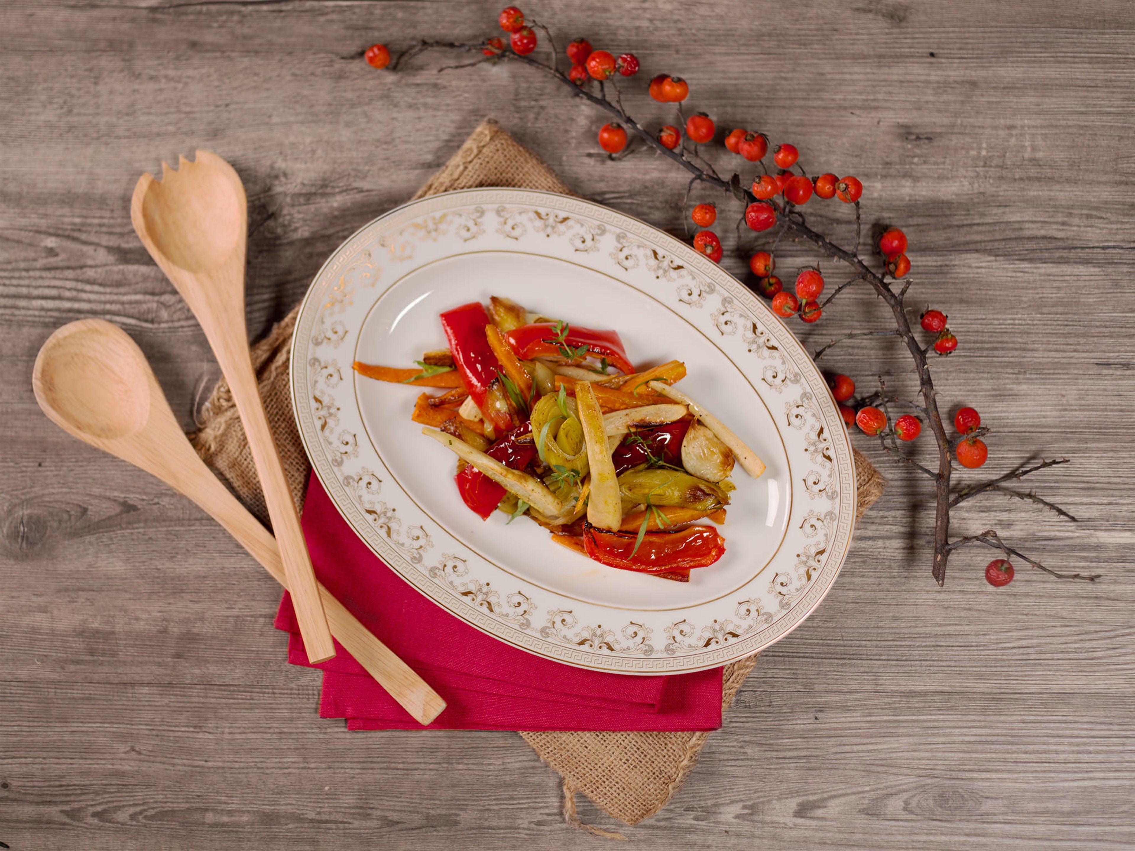 Aromatic roasted vegetables