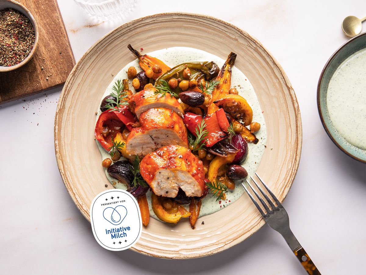 Buttermilk-brined chicken with summer vegetables | Recipe | Kitchen Stories