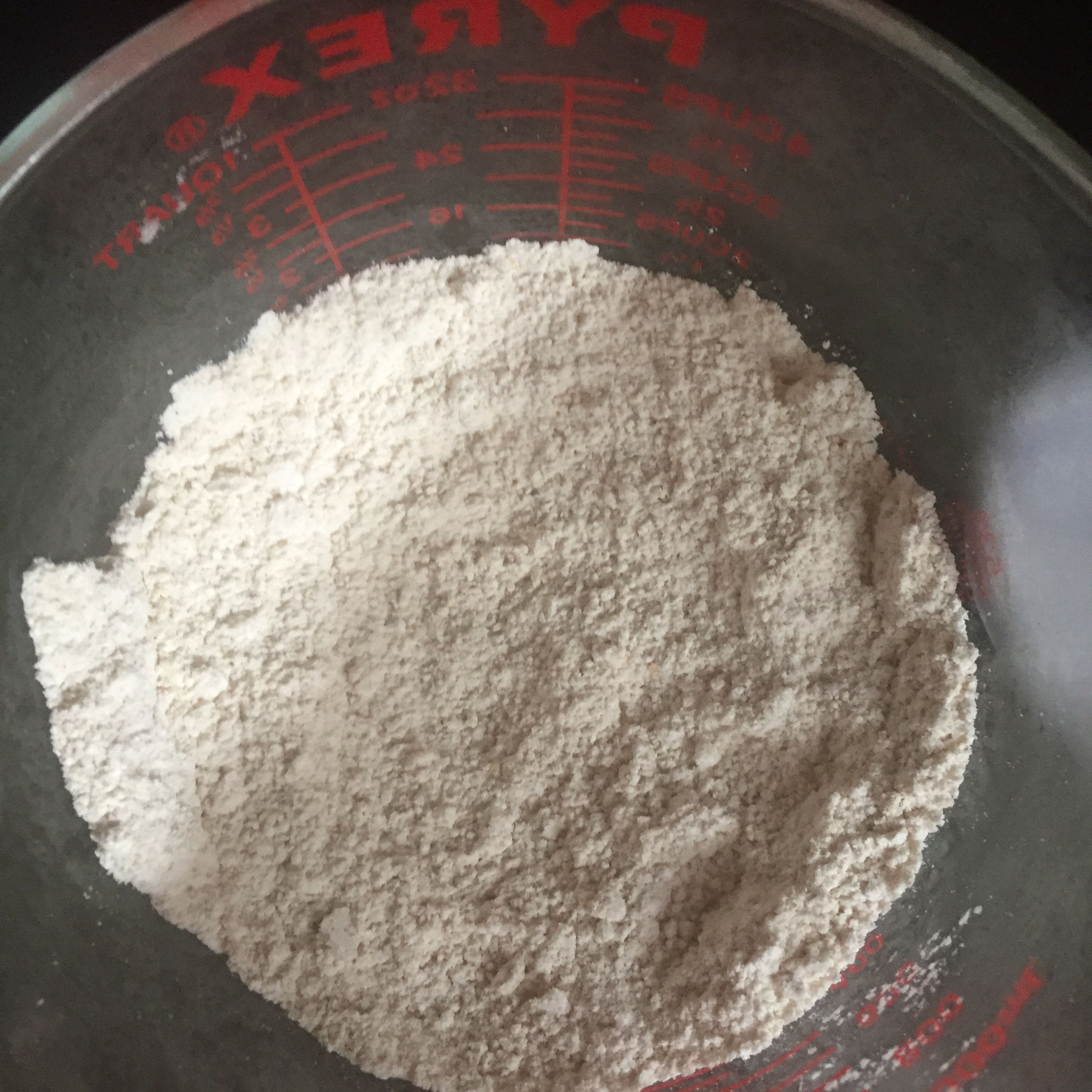 Mix together whole wheat flour,baking powder,vanila and salt