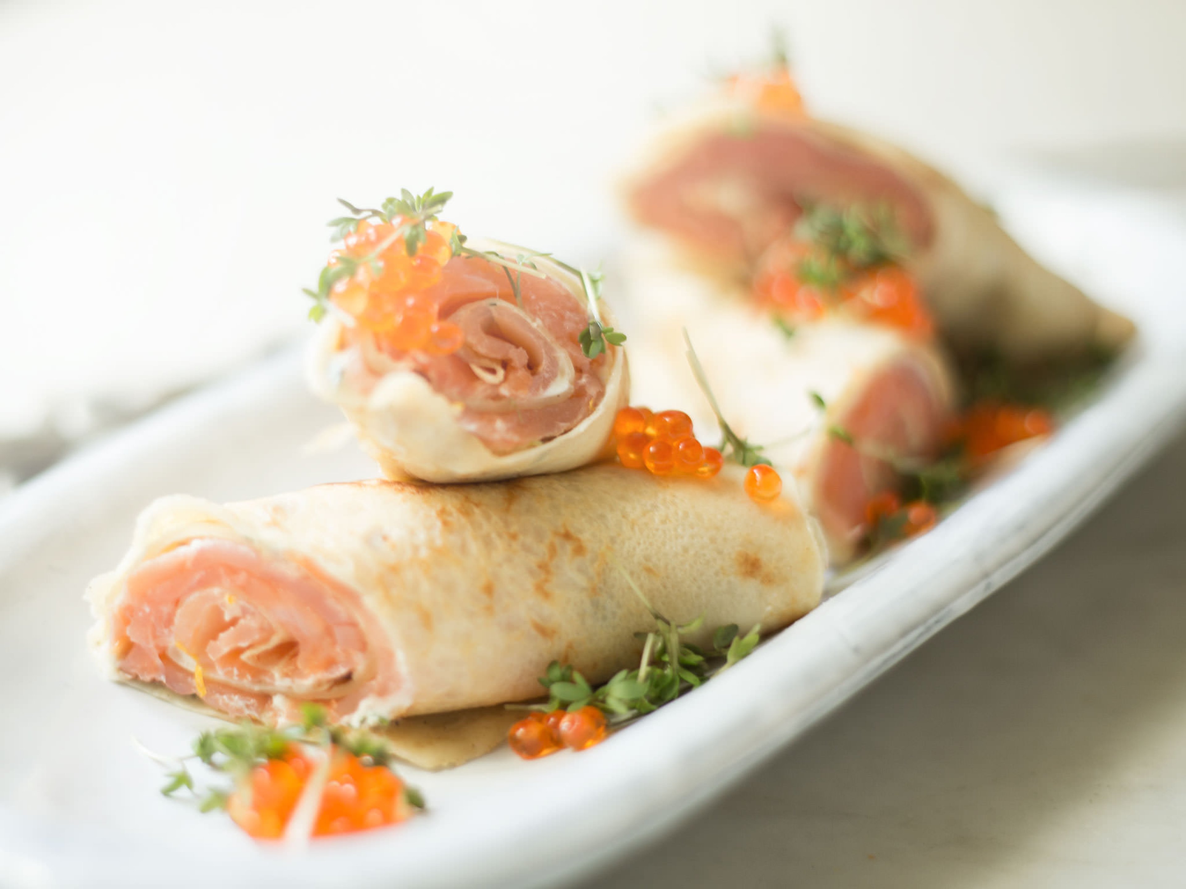 Garden cress crepes