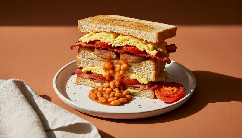 Das komplette englische Frühstück auf die Hand: ein Sandwich für den großen Hunger