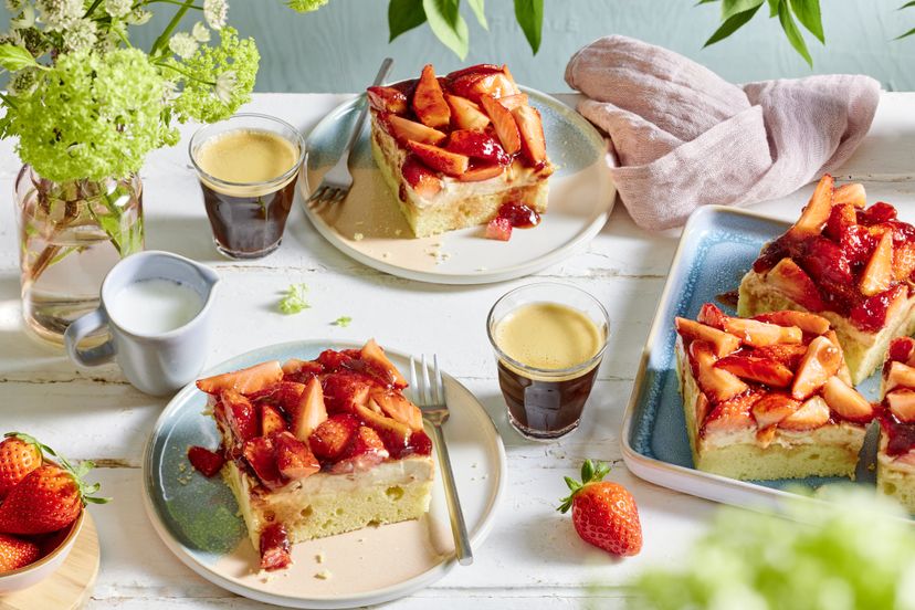 Erdbeer-Mascarpone-Blechkuchen
