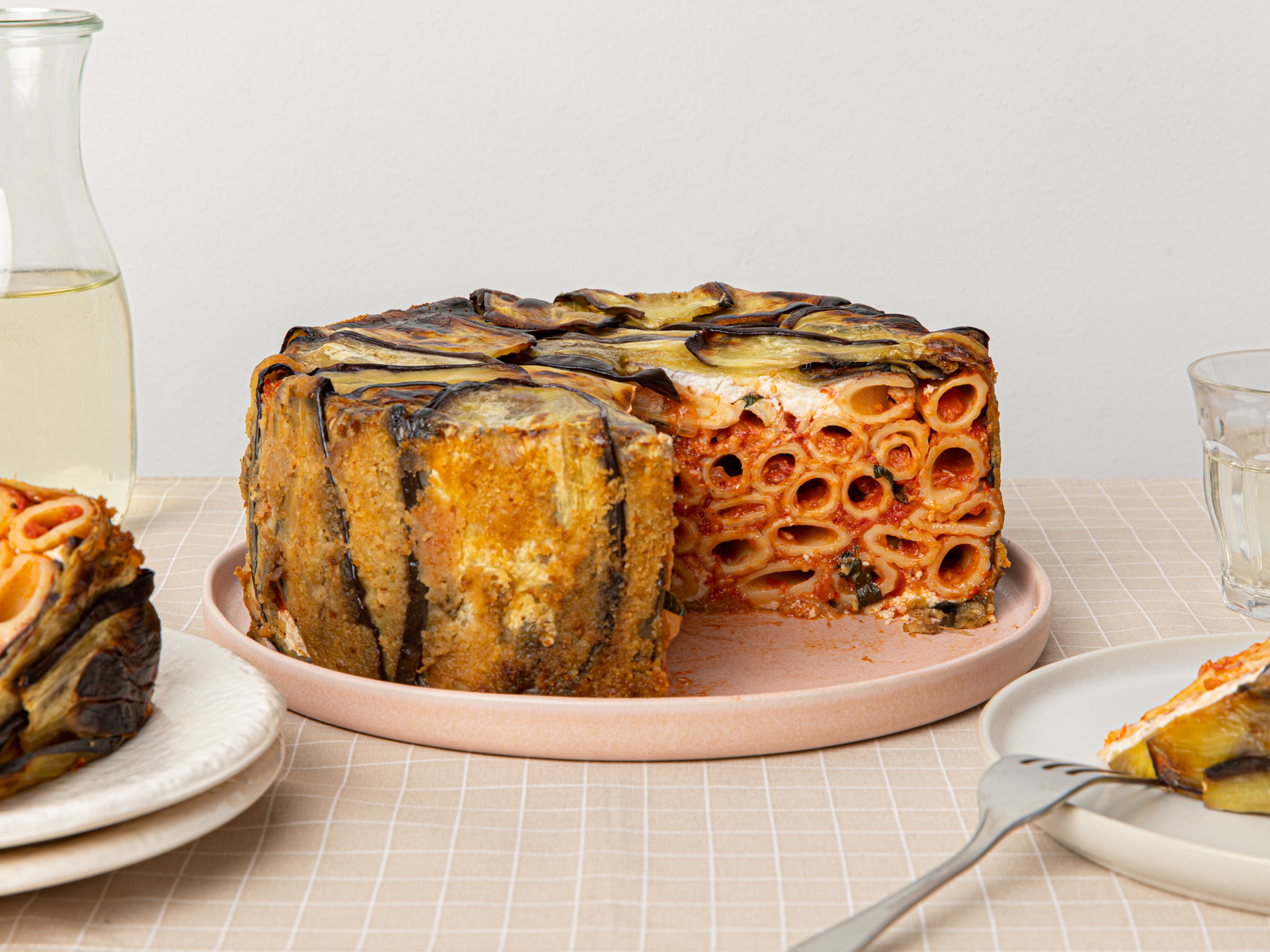 Timballo (Italian eggplant pasta bake)