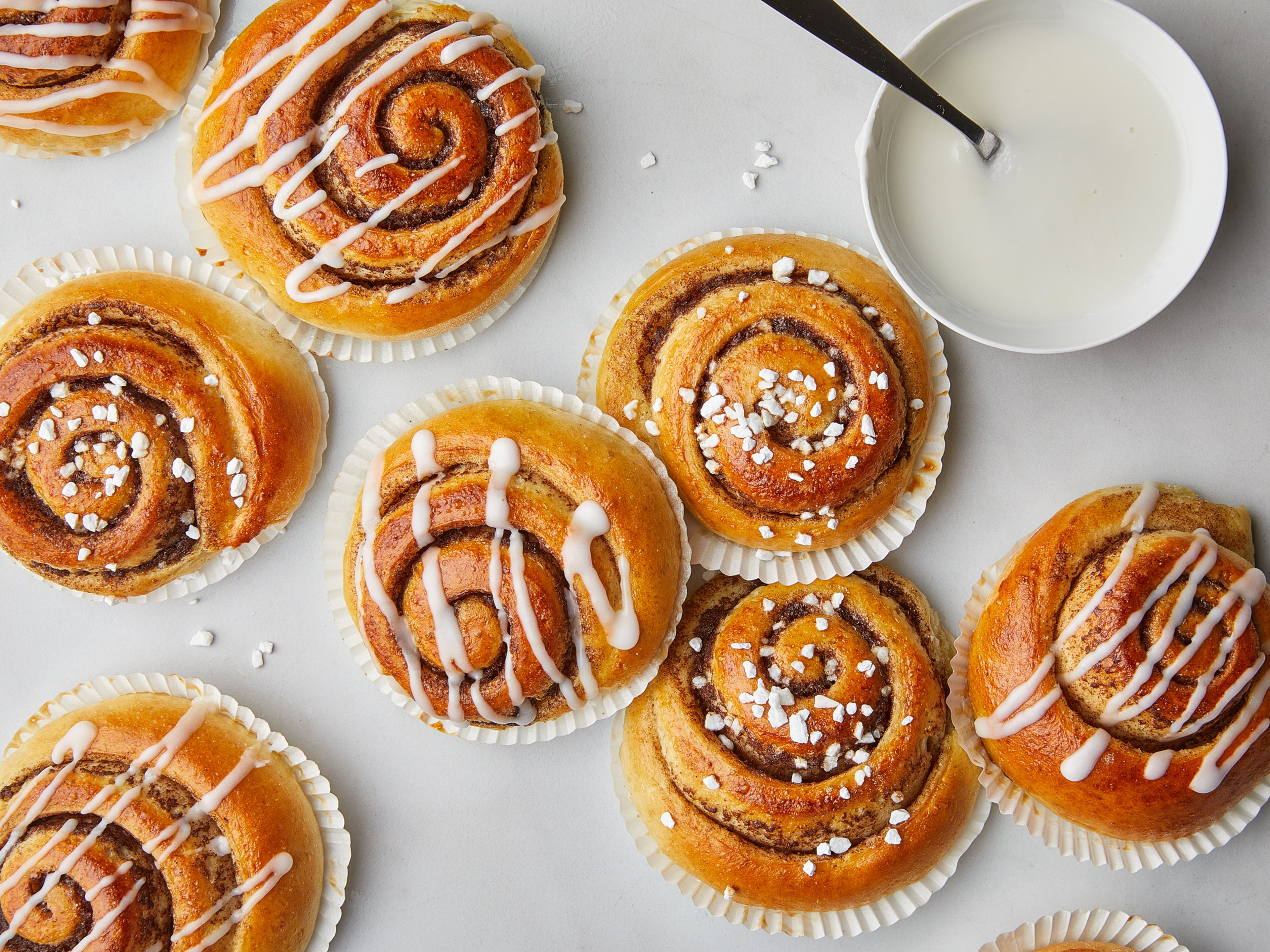 Zimtschnecken mit Glasur