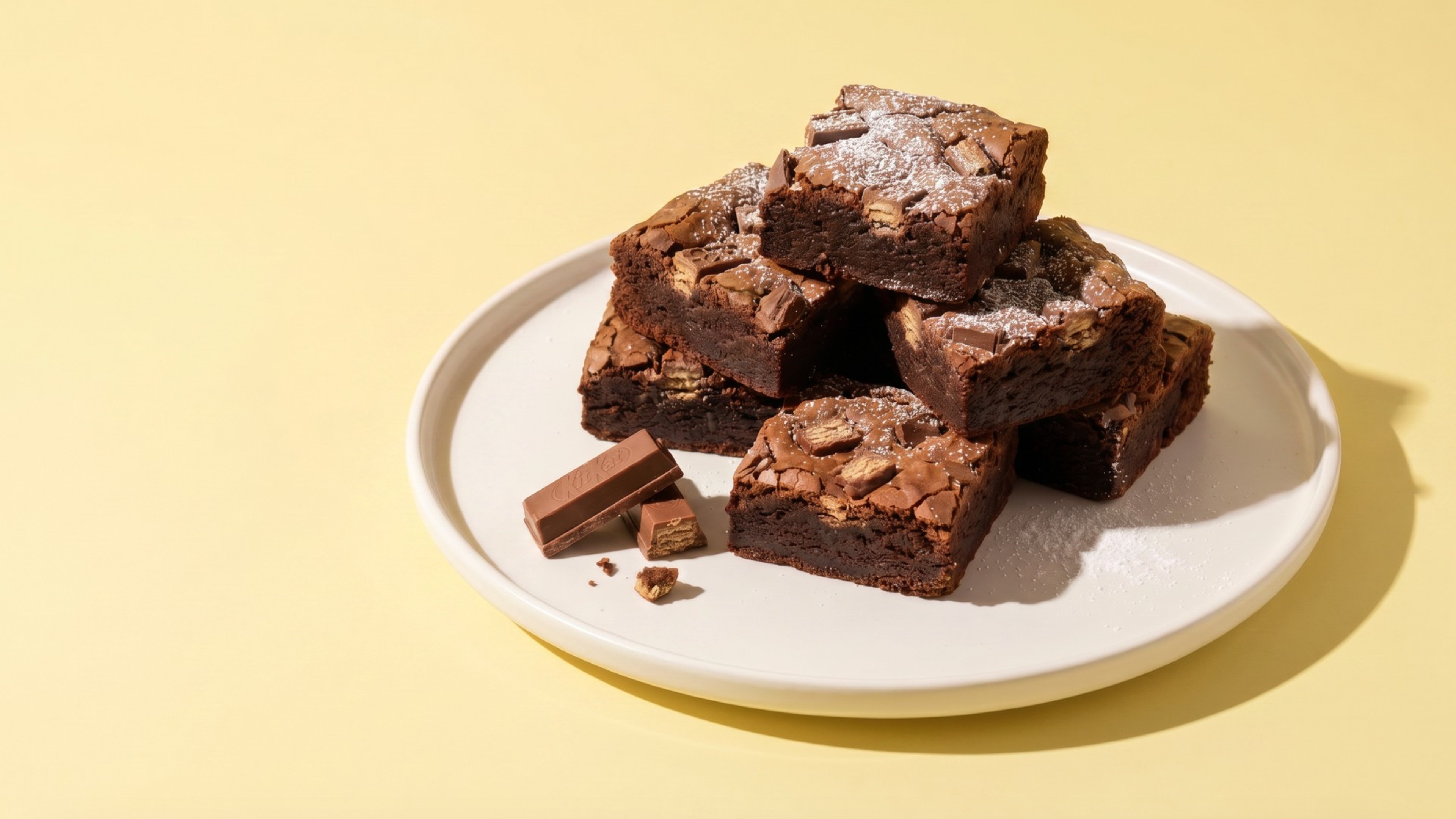 Fudgy Brownies mit Schokoriegel-Crunch backen