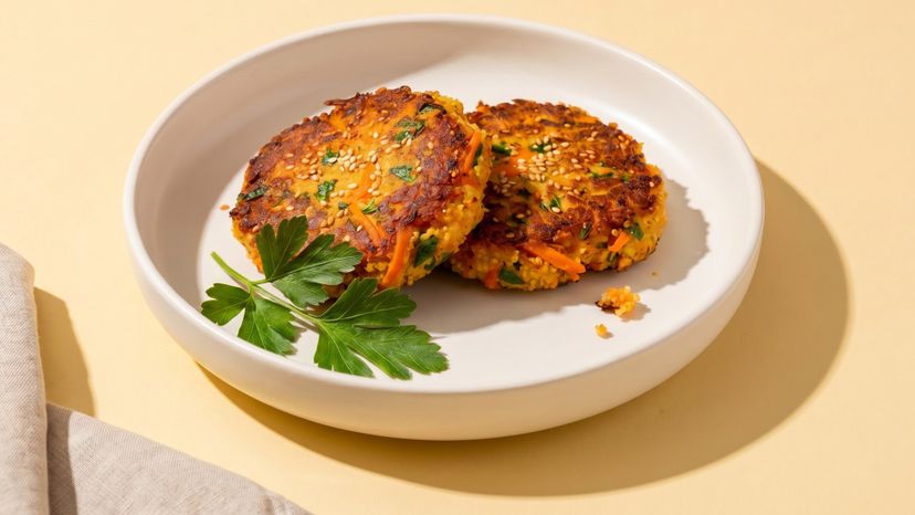 Vegetarische Bratlinge: saftige Möhren-Couscous-Frikadellen