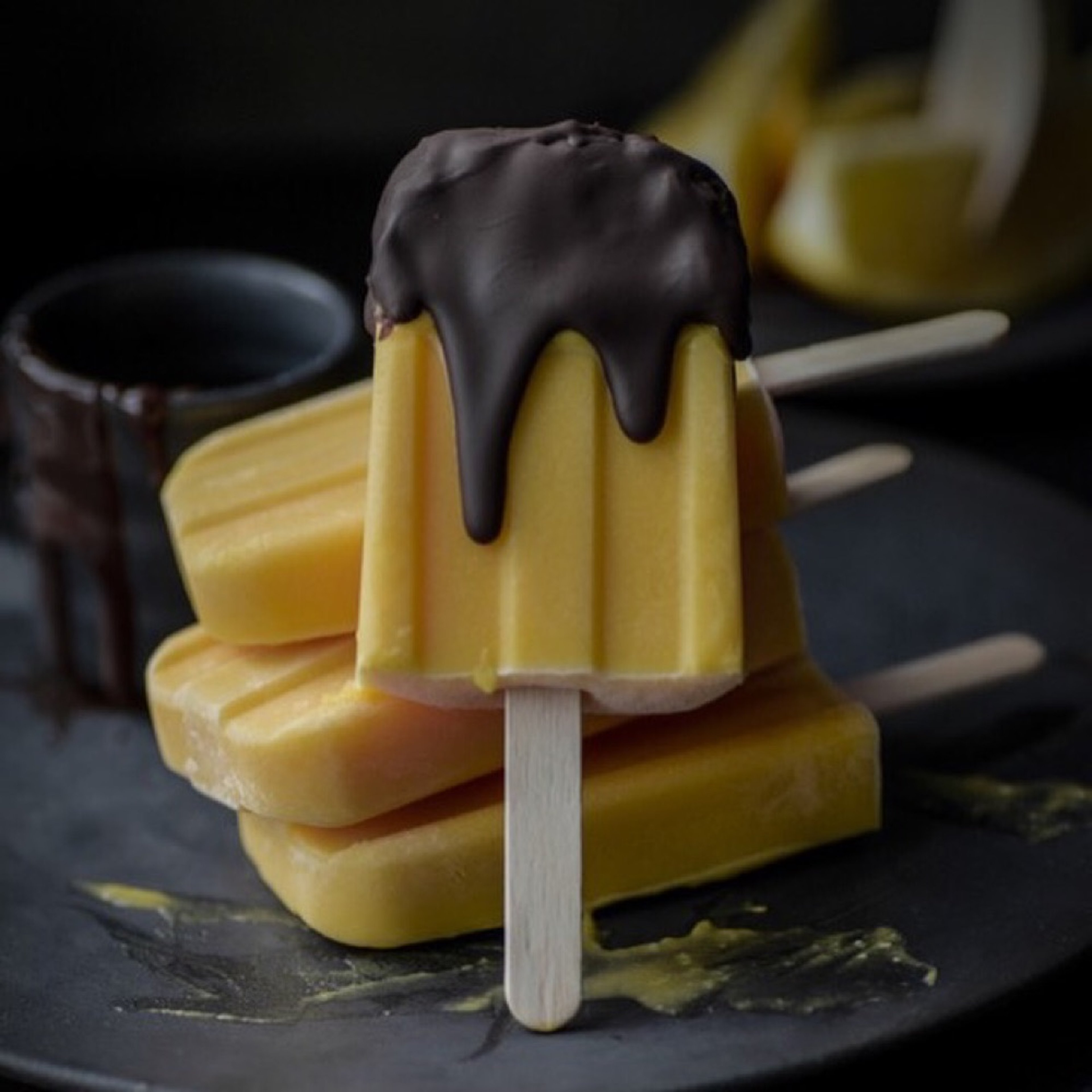 Pumpkin and orange popsicles