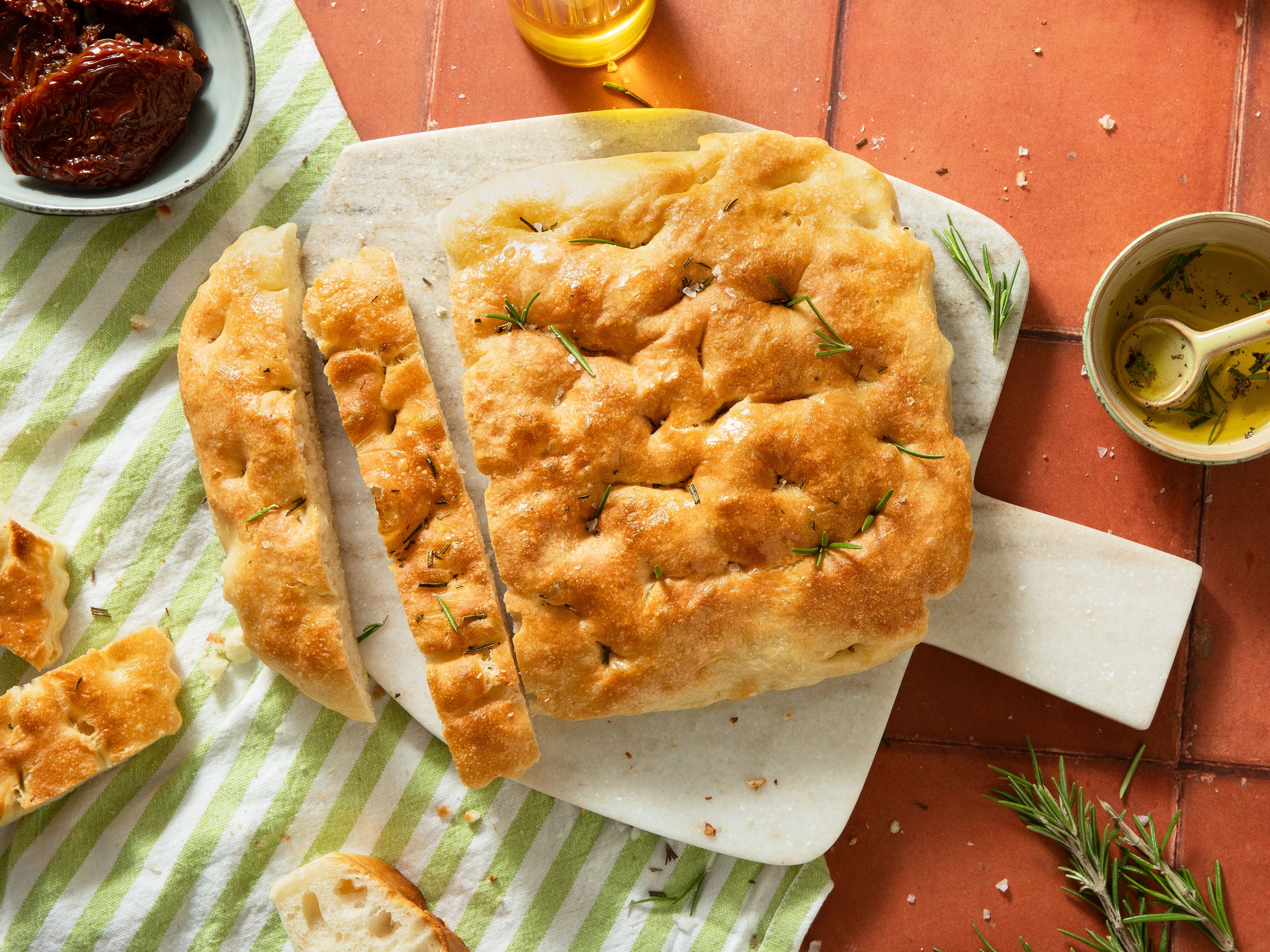 Fluffy air fryer focaccia