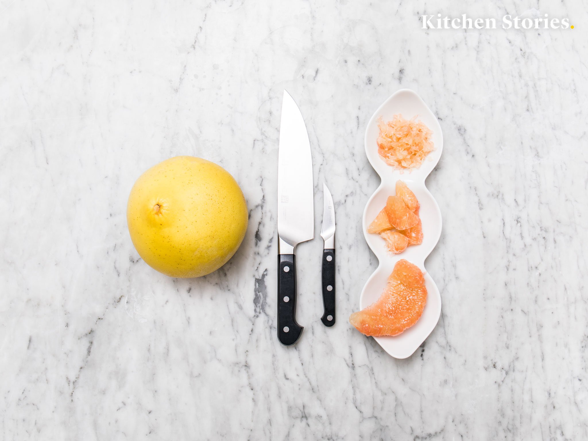 wie schneidet man eine pomelo