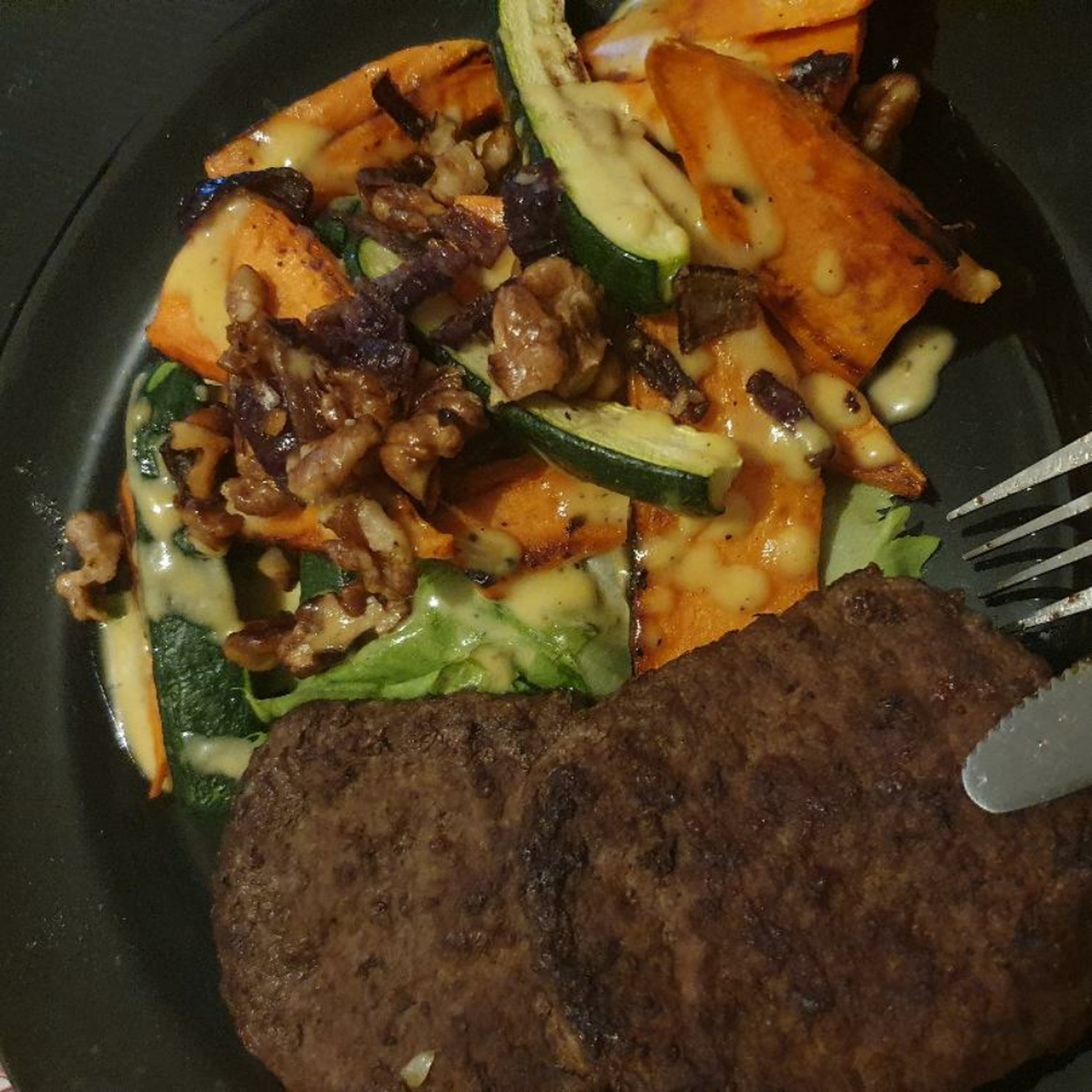 Sweet potato, zucchini salad