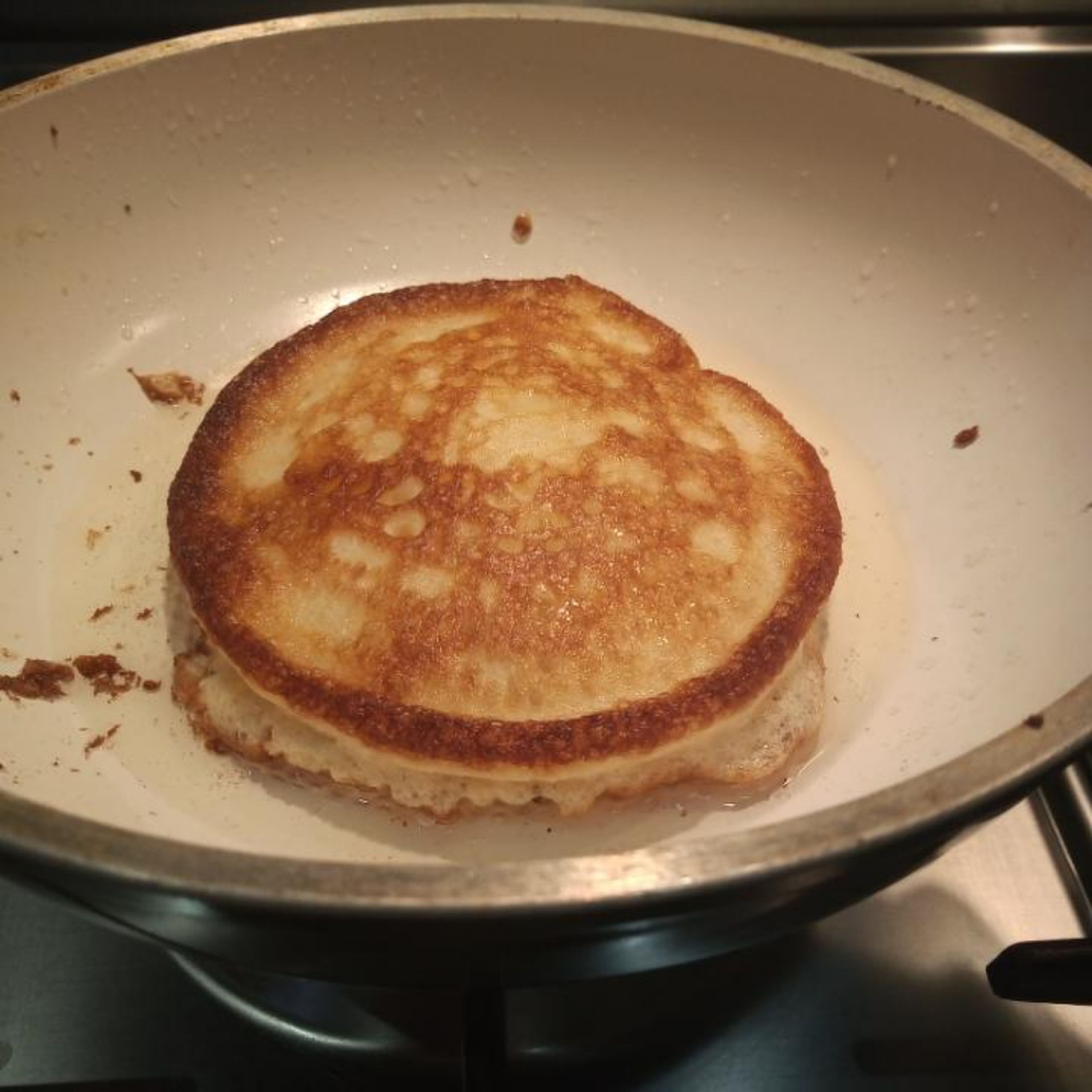 Heat a lightly oiled frying pan over medium heat. Cook pancakes, ensuring they are all the same size (approx. 10cm diameter), until golden brown on both sides.