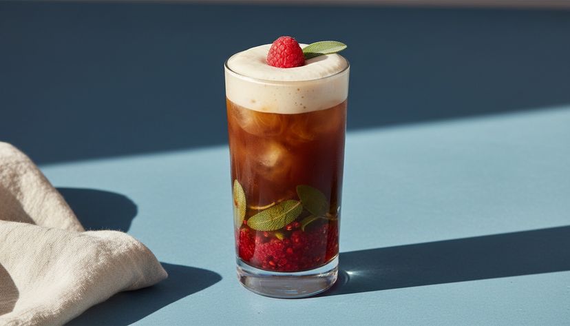 Himbeer-Salbei-Cold-Brew: ein fruchtiger Energiebringer
