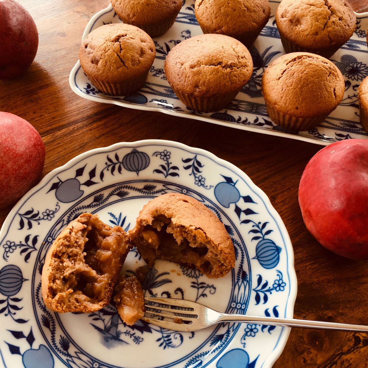 Vegane Muffins mit Apfel Zimt Füllung | Rezept | Kitchen Stories