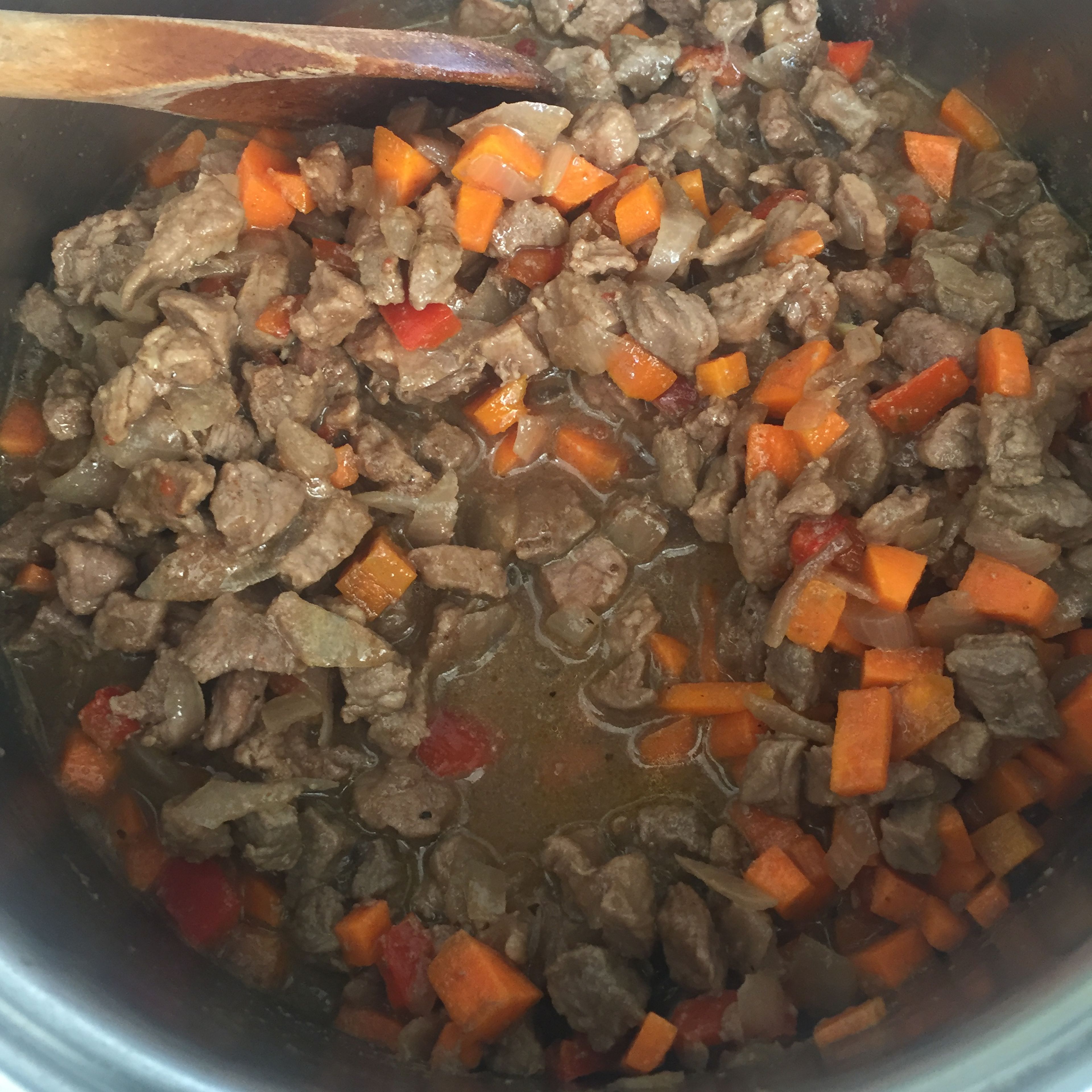 Add in taco filling, and stir until combined