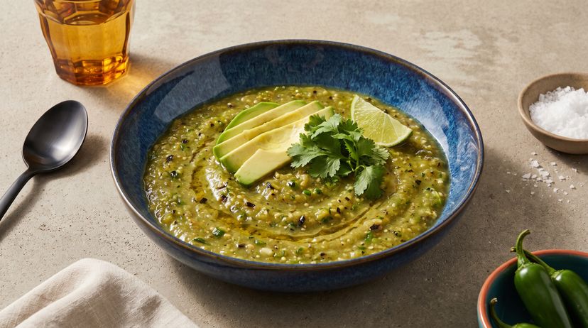 Geröstete Zucchini-Salsa-Verde mit Avocado