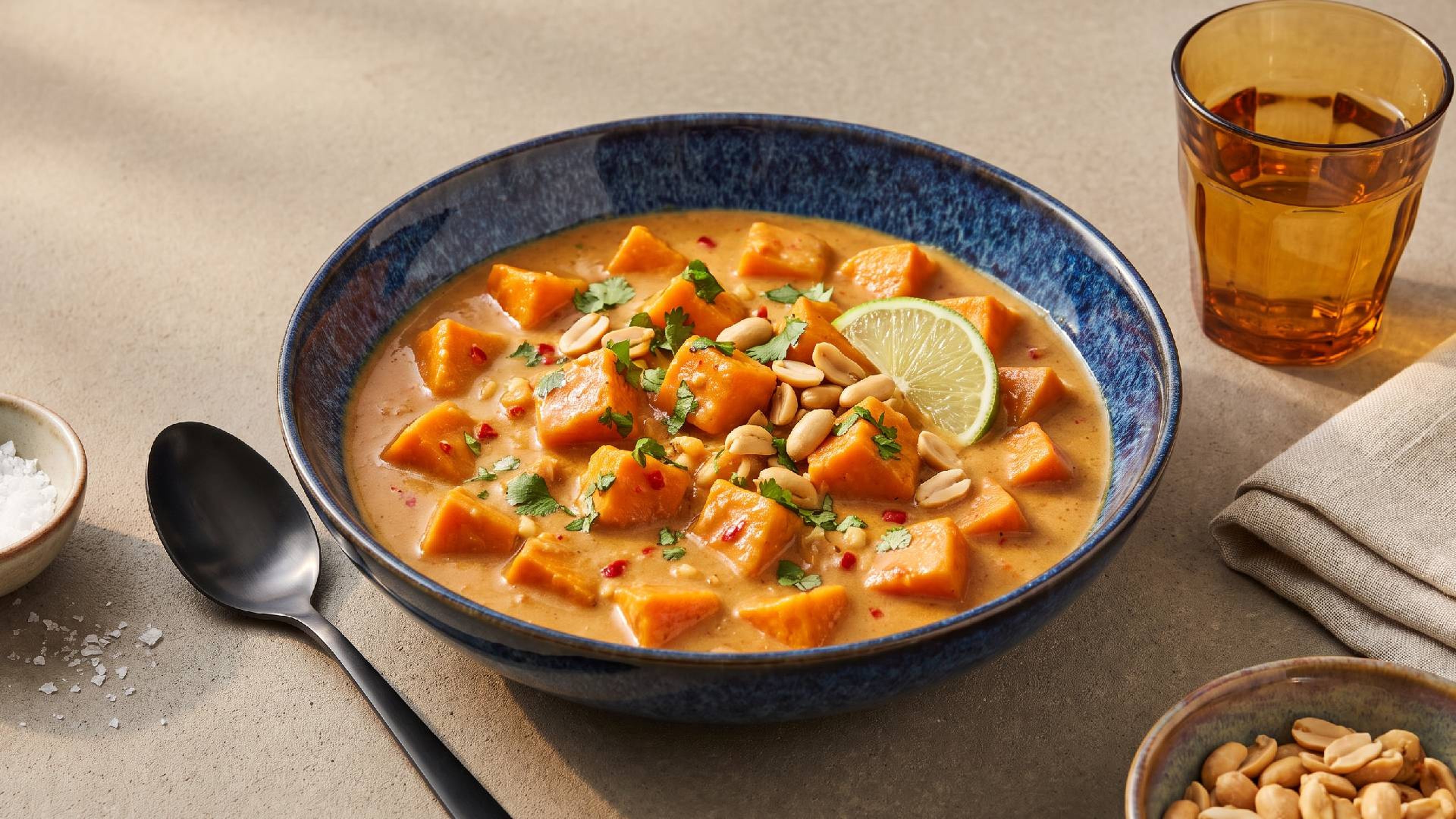 Veganes Erdnuss-Curry mit Süßkartoffel für jeden Tag