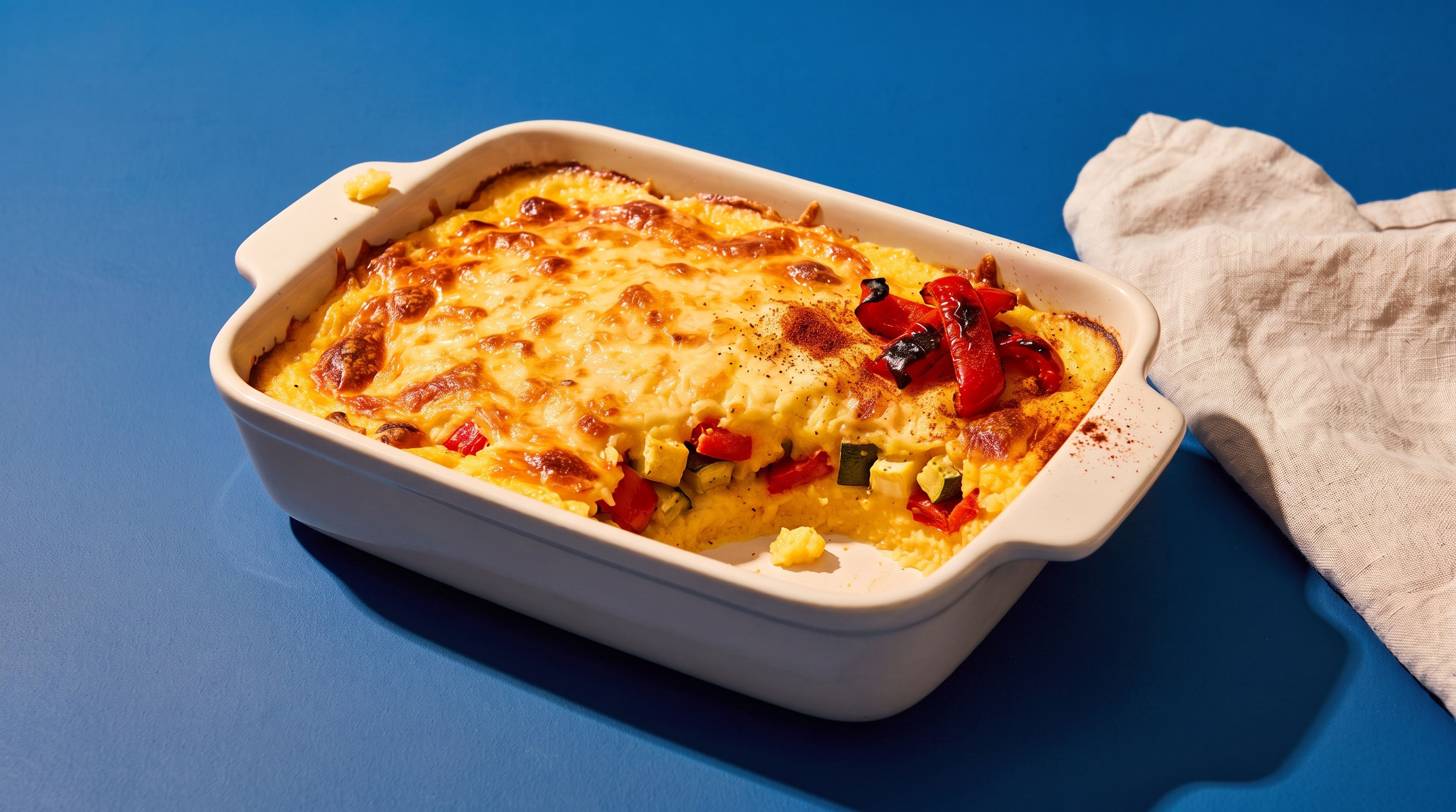 Herzhaftes Polenta-Gratin frisch aus dem Ofen