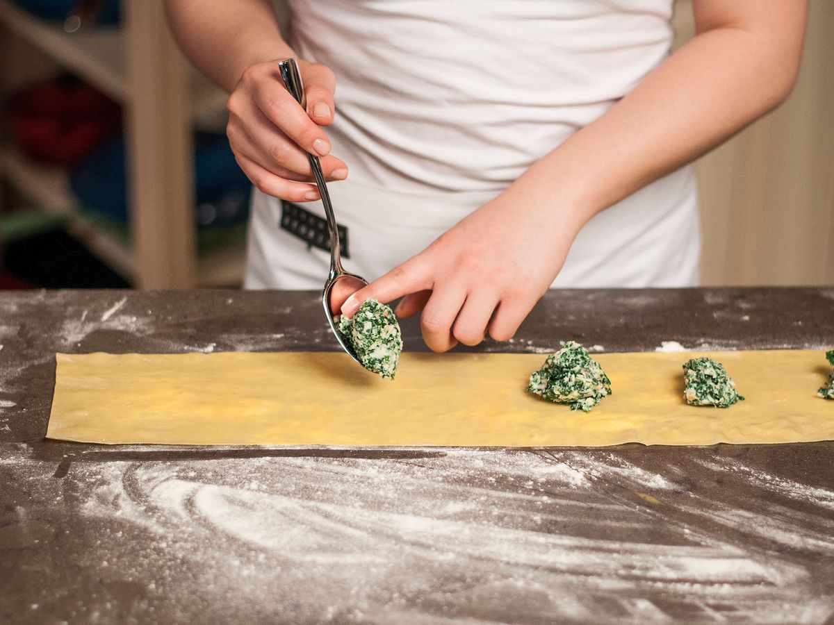 Spinach and ricotta ravioli | Recipe | Kitchen Stories