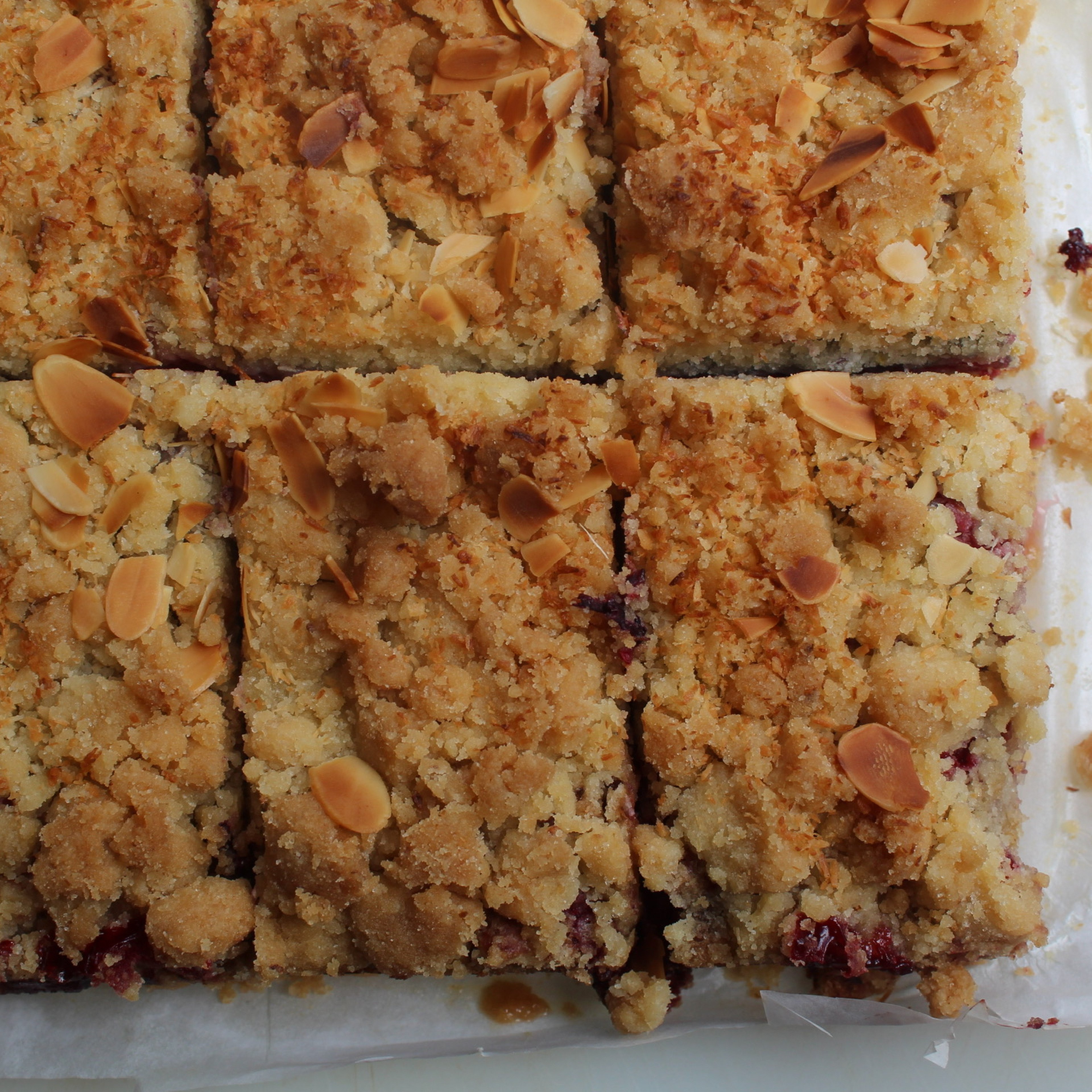 Vegan red berry crumble