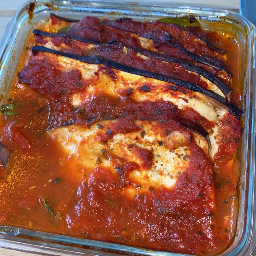 Auberginen-Mozzarella-Auflauf
